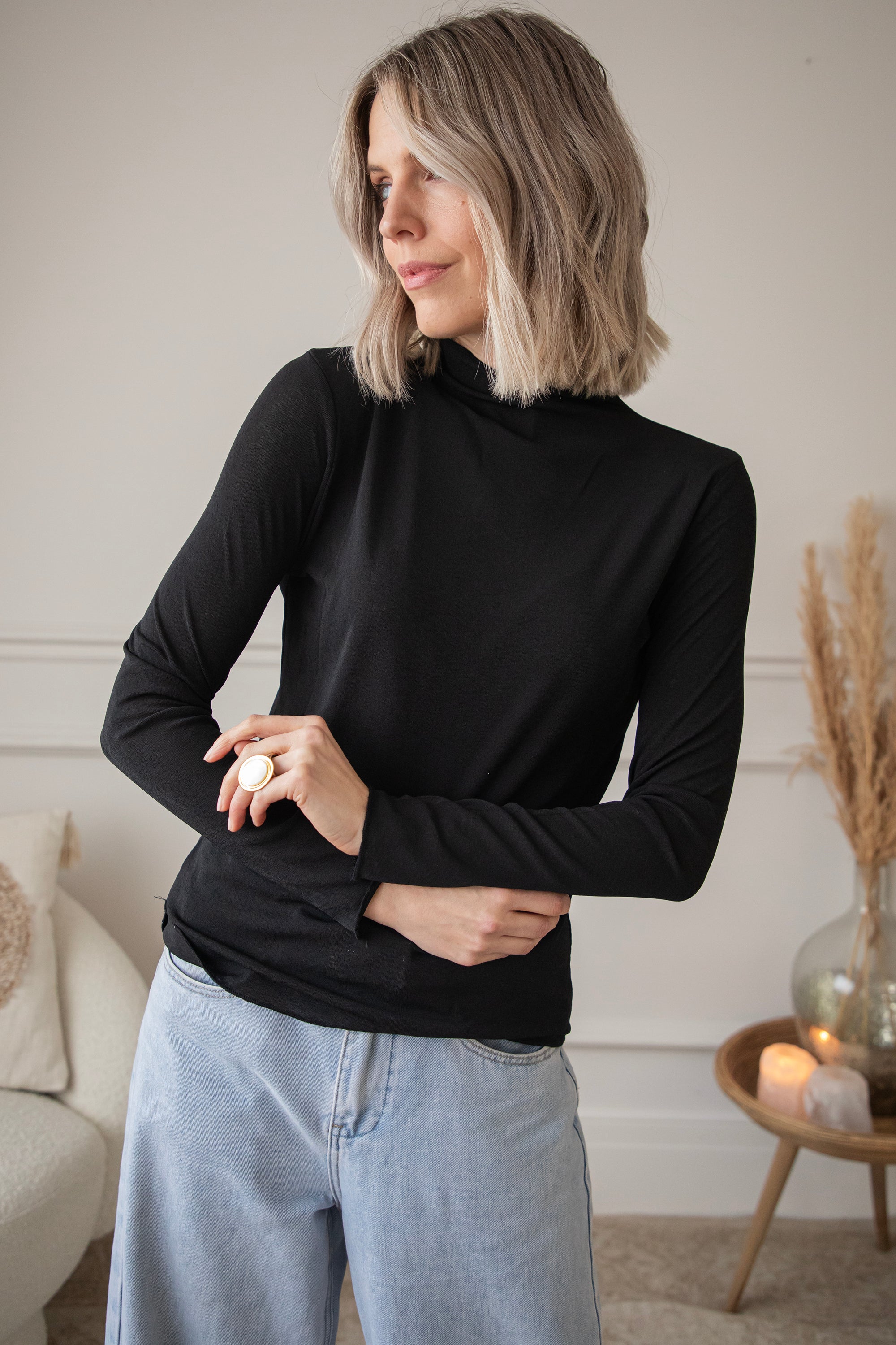 Langarmshirt - Pure Soul - Schwarz – Longsleeves | FormaLuxe