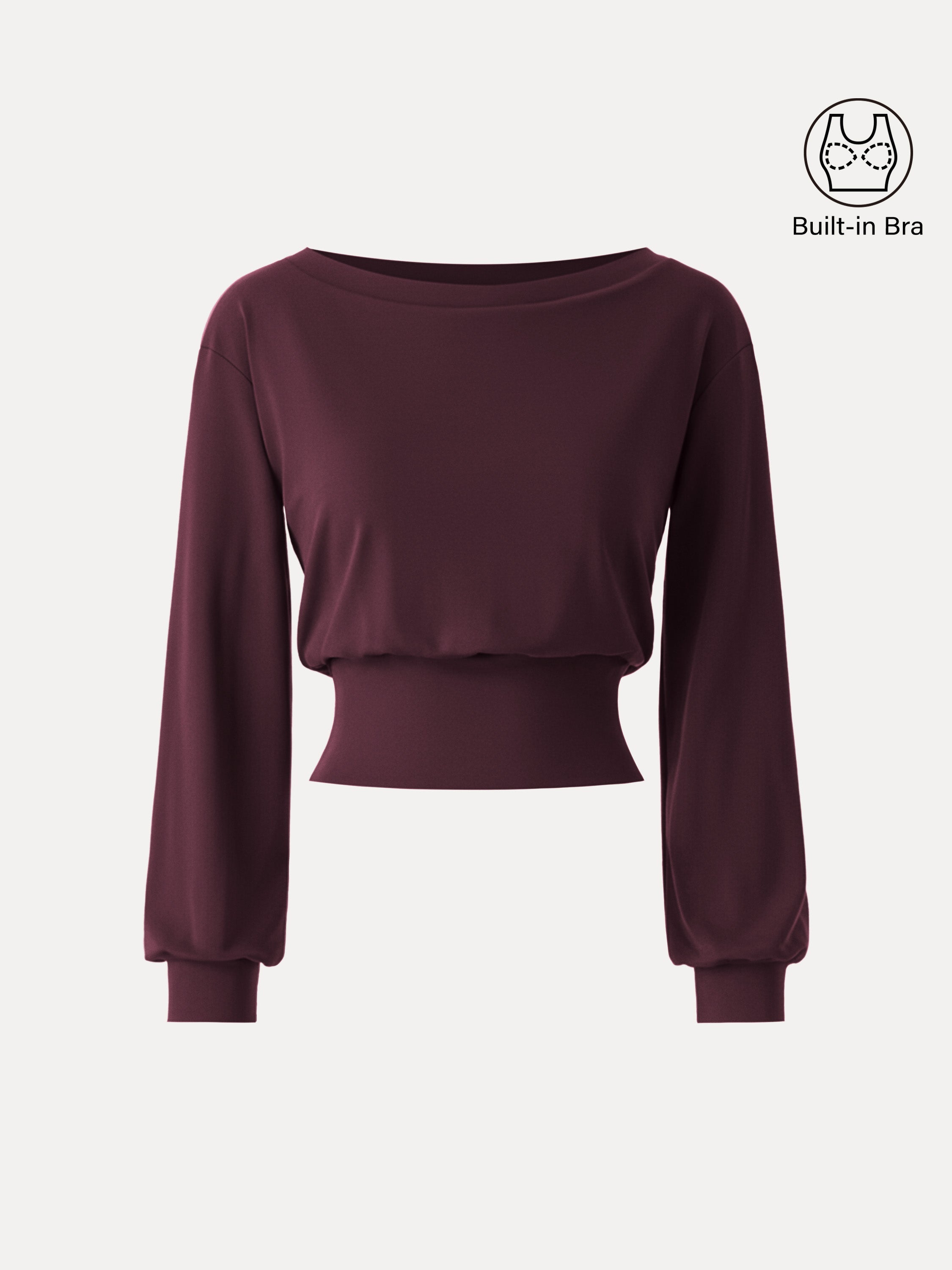 Non-Itchy Wool Blend Boatneck Brami Heather Black – Women > Tops > Bra Tops | FormaLuxe