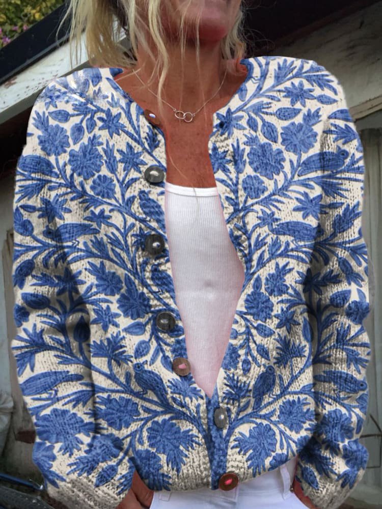 Mireille - Elizabeth Gemütlicher Cardigan Blau | FormaLuxe