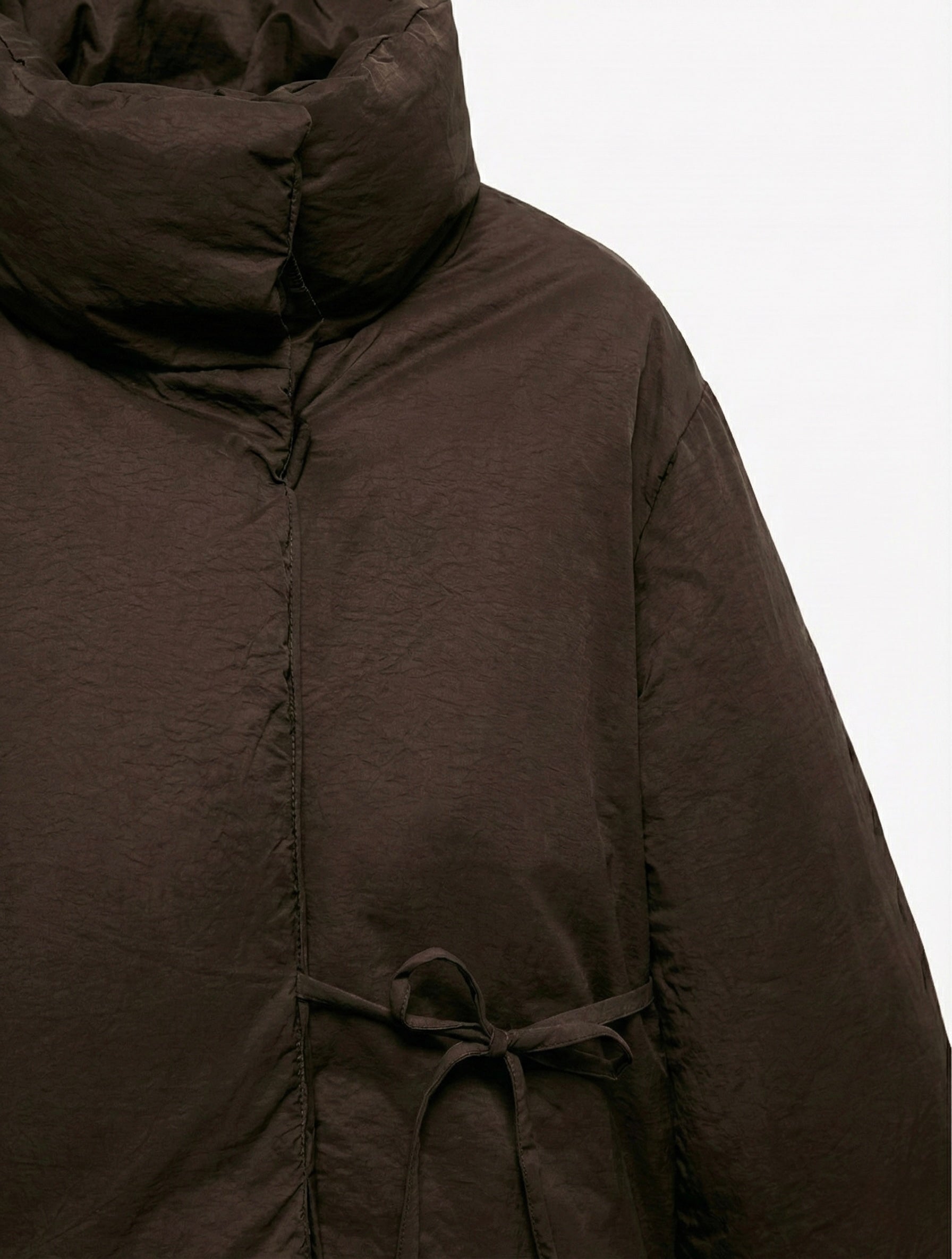 Lottie | Doudoune imperméable et coupe-vent Brun – Lottie | Doudoune cache-cœur | FormaLuxe