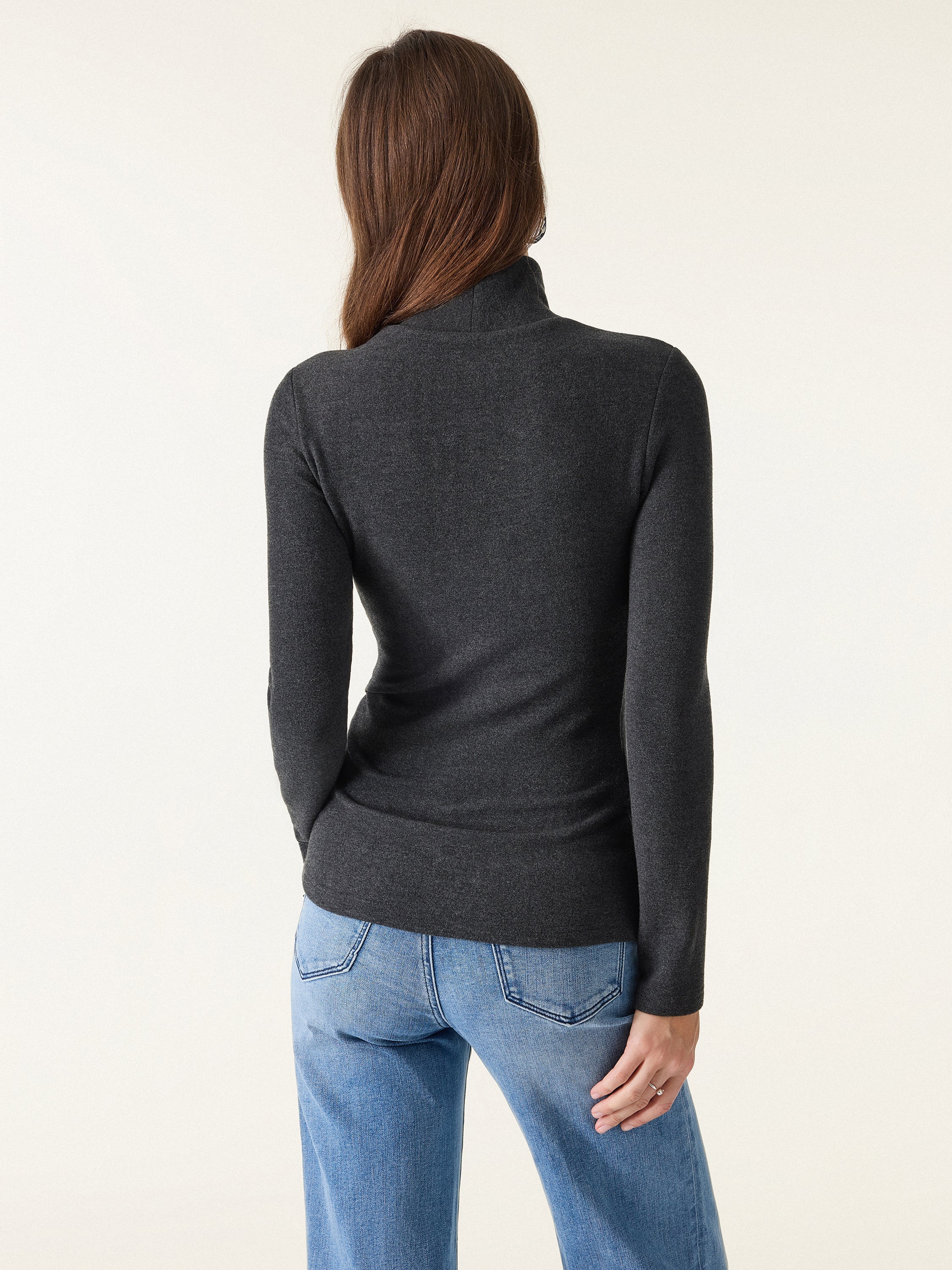 MaxWarm Turtleneck Long Sleeve Brami Heather Black – Women > Tops > Bra Tops | FormaLuxe