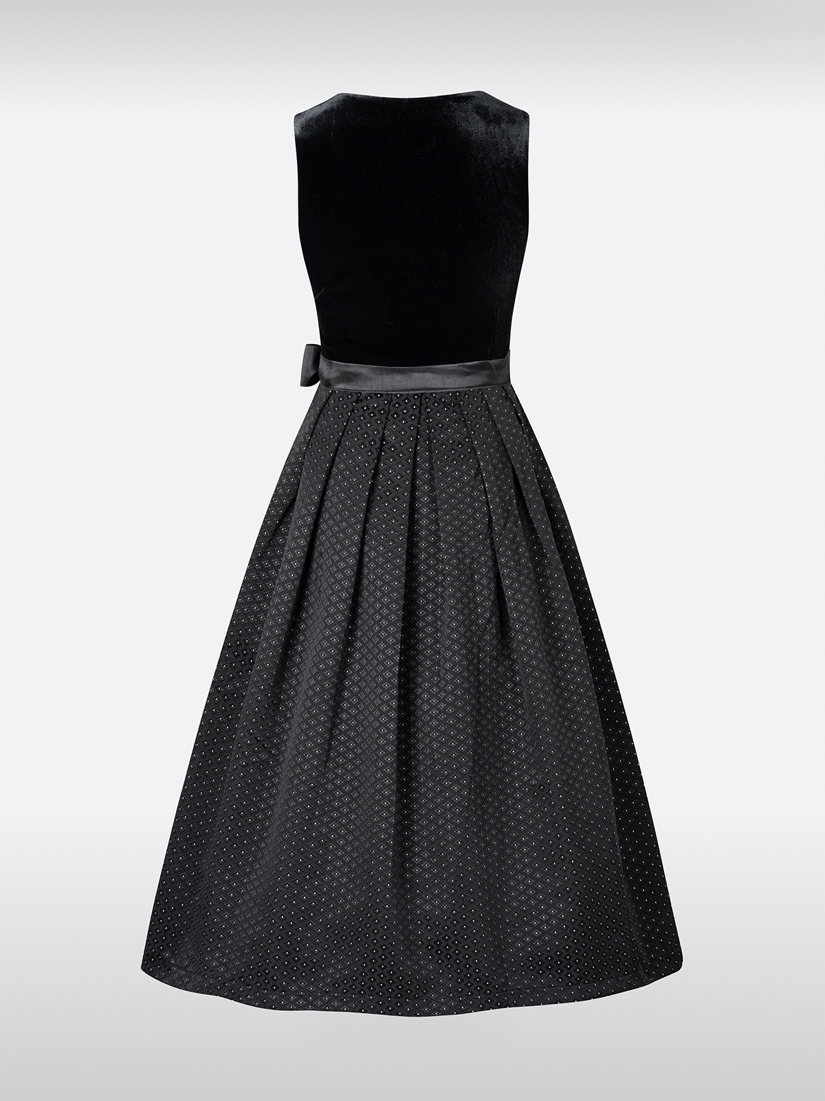 Samt Dirndl in Schwarze mit Gerader Ausschnitt – SZ24DIRNDL | FormaLuxe
