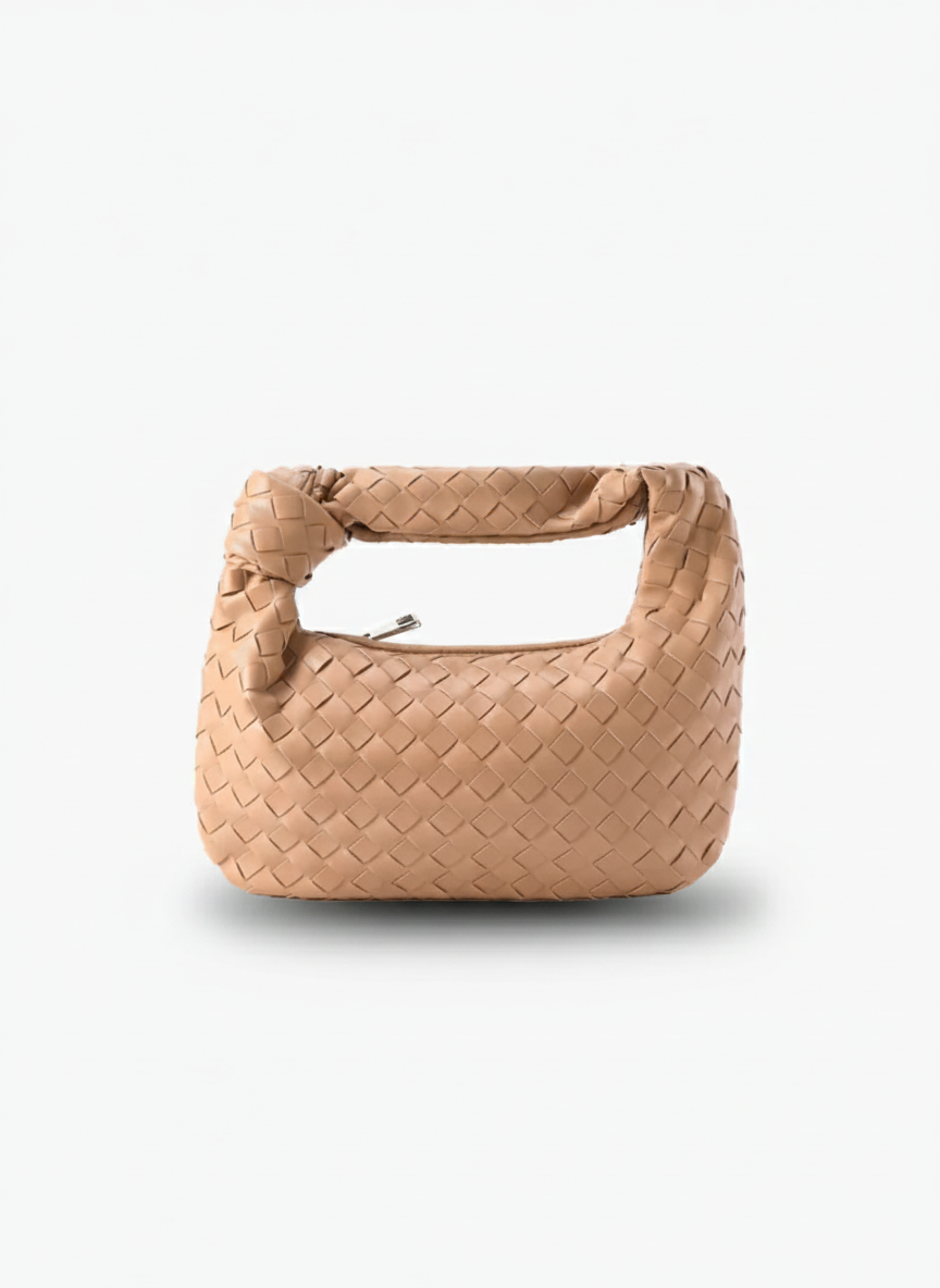 Alina | Woven Mini Shoulder Bag Black | FormaLuxe