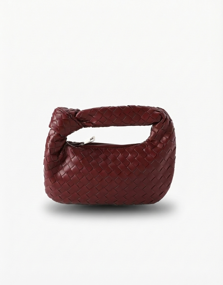 Alina | Woven Mini Shoulder Bag Black | FormaLuxe