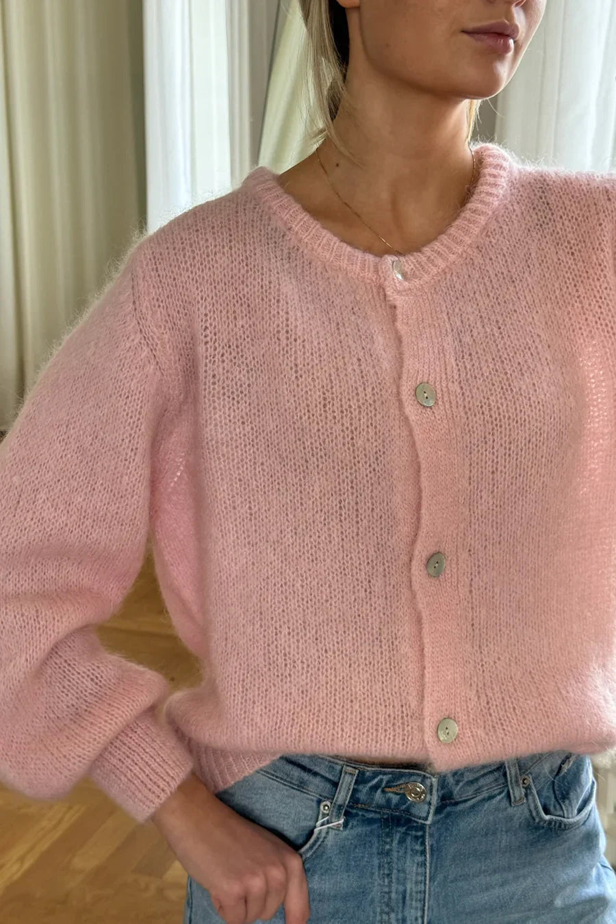 Briella | Casual Knitted Cardigan Mint | FormaLuxe