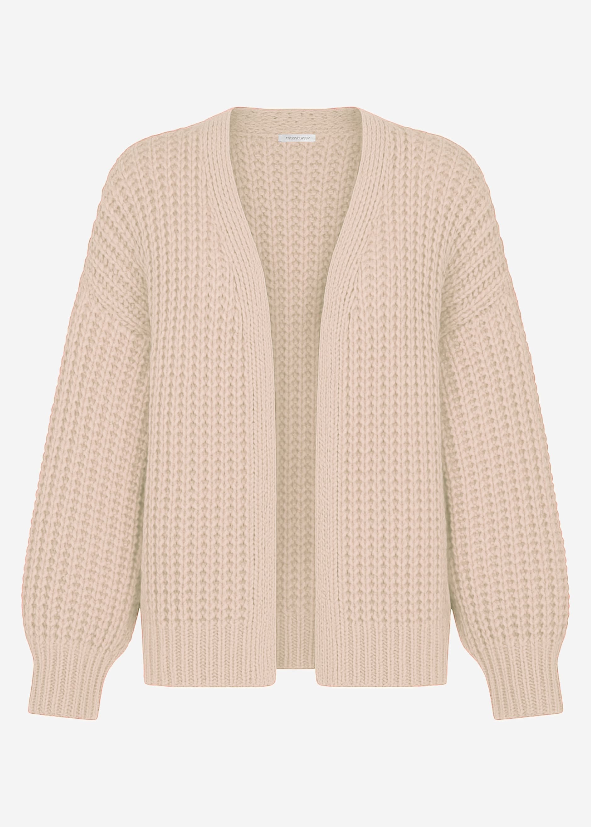 Offener Grobstrick-Cardigan - beige – Bekleidung > Cardigans | FormaLuxe