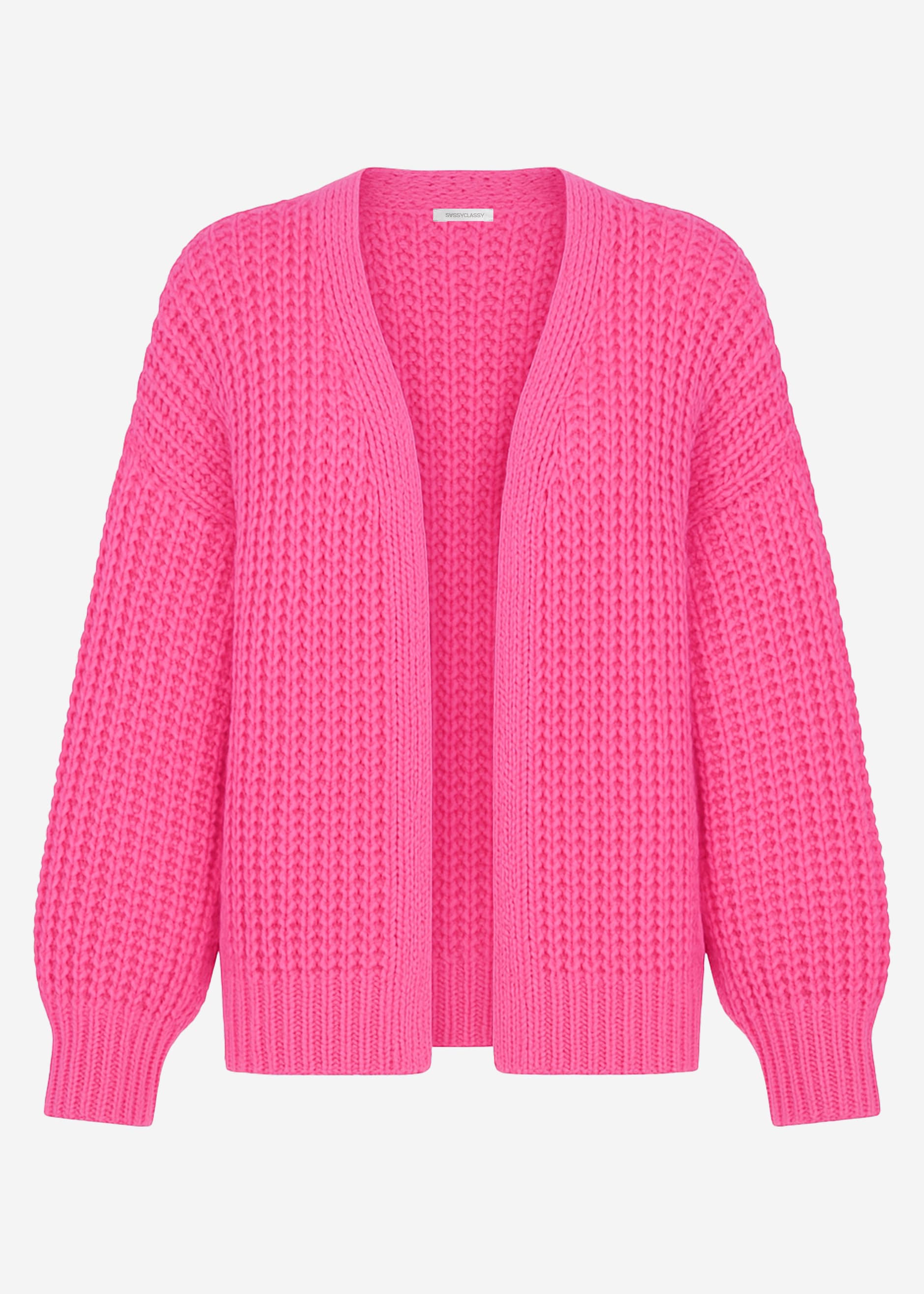 Offener Grobstrick-Cardigan - pink – Bekleidung > Cardigans | FormaLuxe