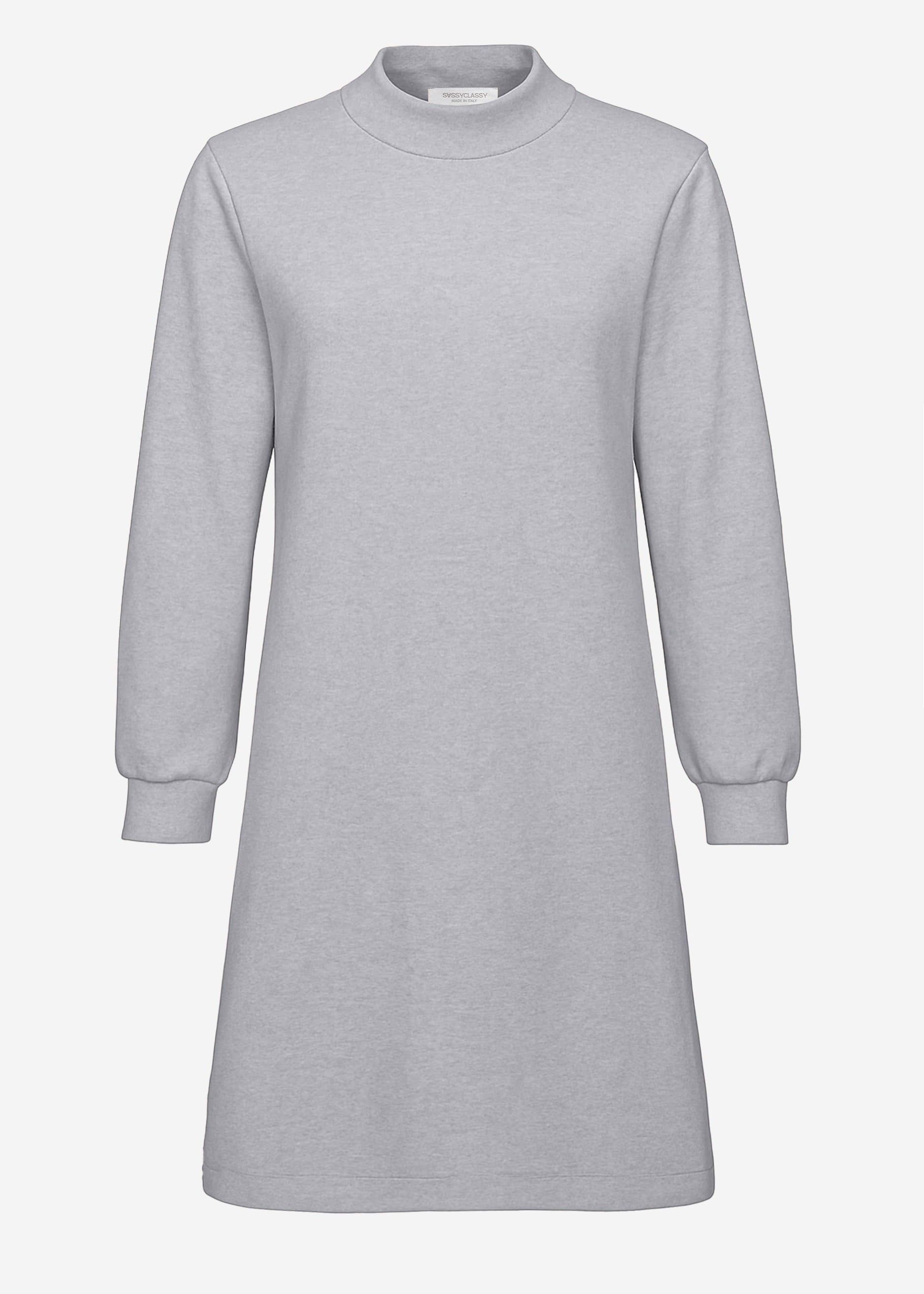 Sweatkleid mit Stehkragen - grau – Bekleidung > Kleider | FormaLuxe