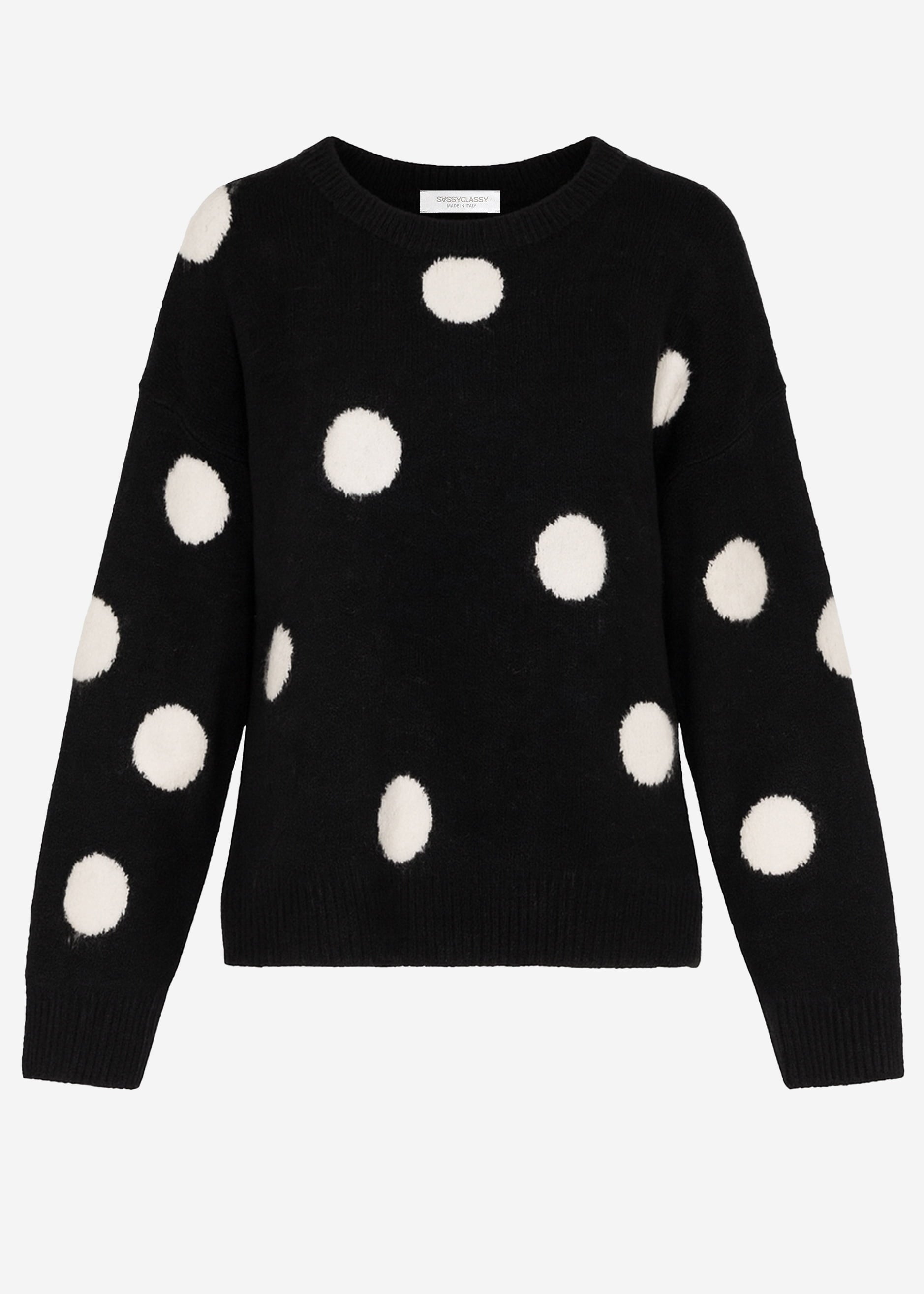 Pullover mit Dots - schwarz – Bekleidung > Pullover | FormaLuxe