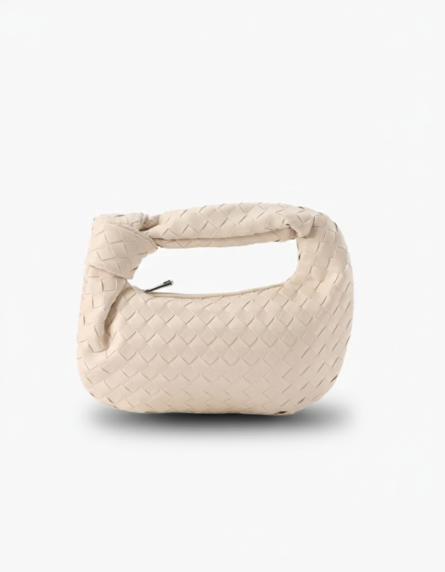 Alina | Woven Mini Shoulder Bag Black | FormaLuxe
