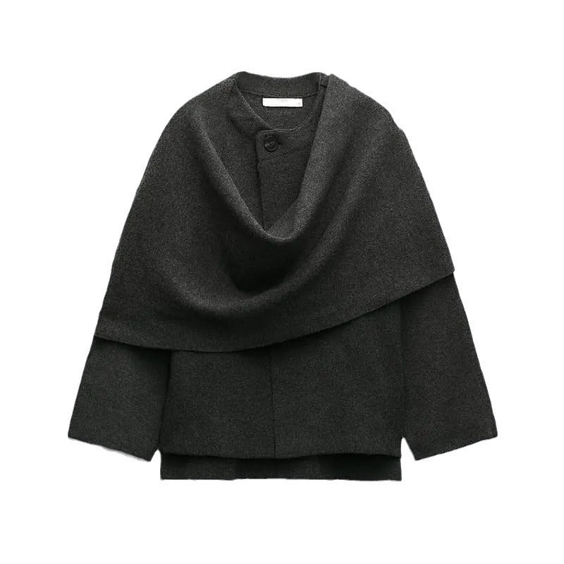 Iris | Oversized Warm Coat Dark Grey | FormaLuxe
