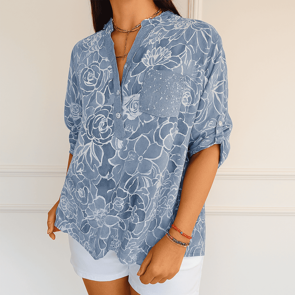Blumige Eleganz – 2 zum Preis von 1! Hellblau – BEST SELLING | FormaLuxe