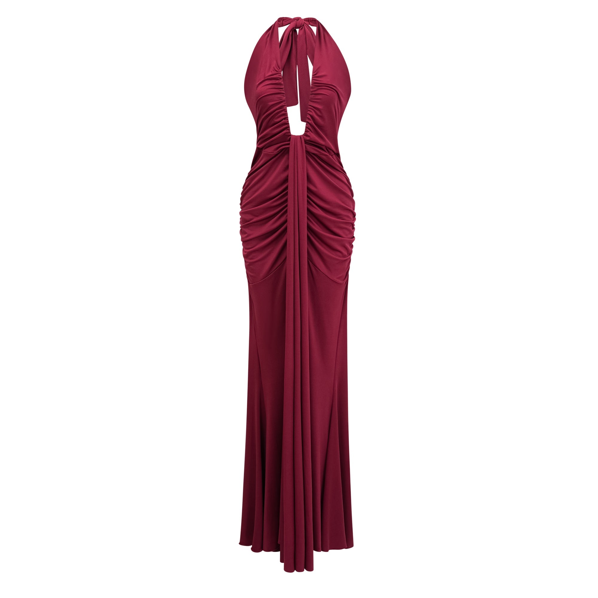 Aiglantine Maxikleid Bordeauxrot | FormaLuxe