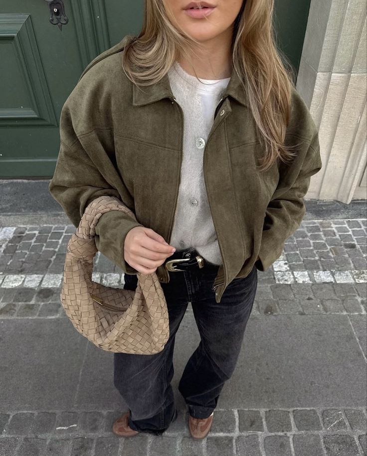 Kaori | Pilot Jacket with Suede Look