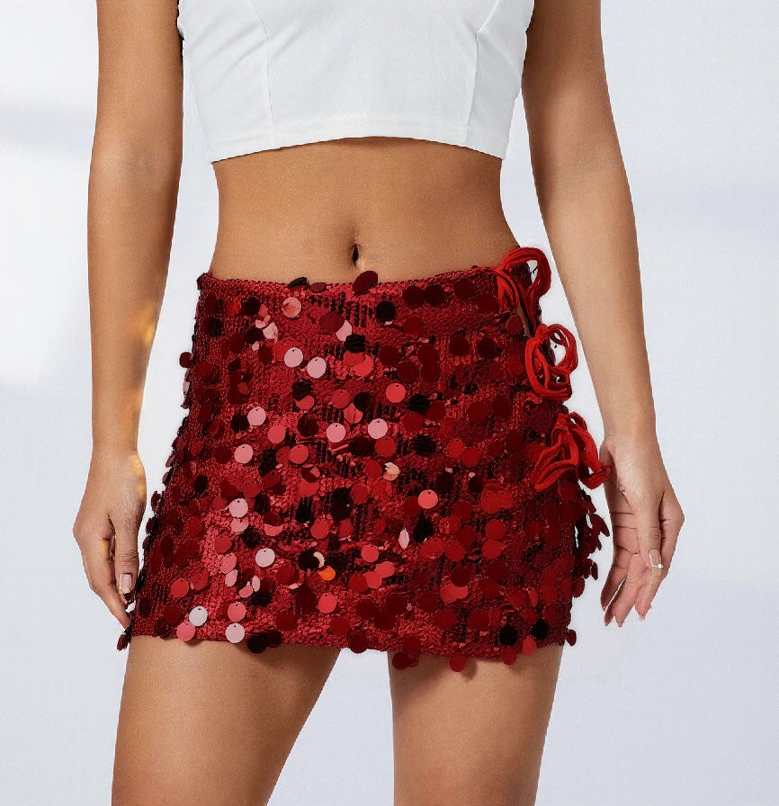 Hadassah | Minirock mit Glitzerpailletten Gelb | FormaLuxe