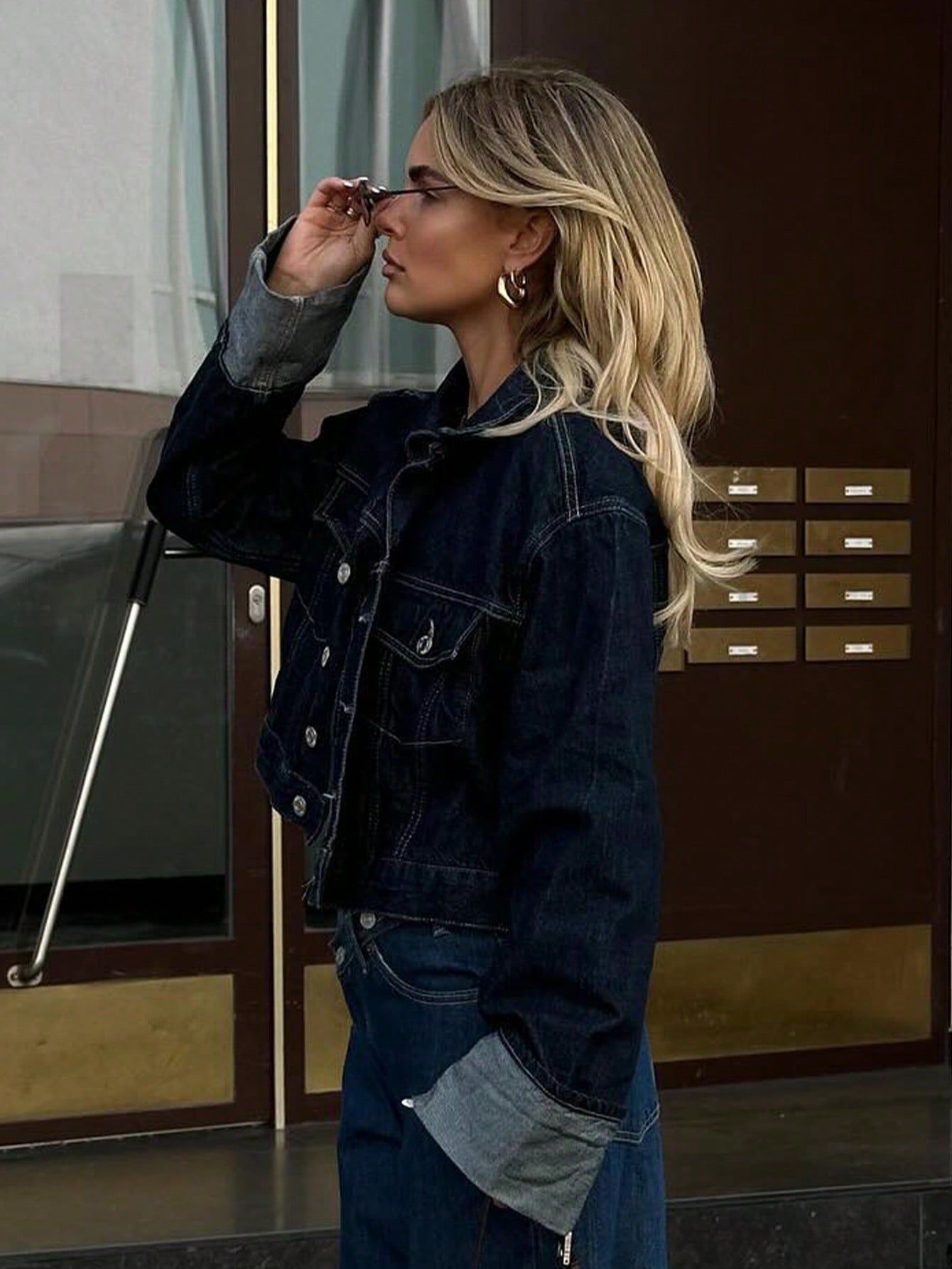 Meadow | Rollkragenjacke mit langen Ärmeln Denim | FormaLuxe