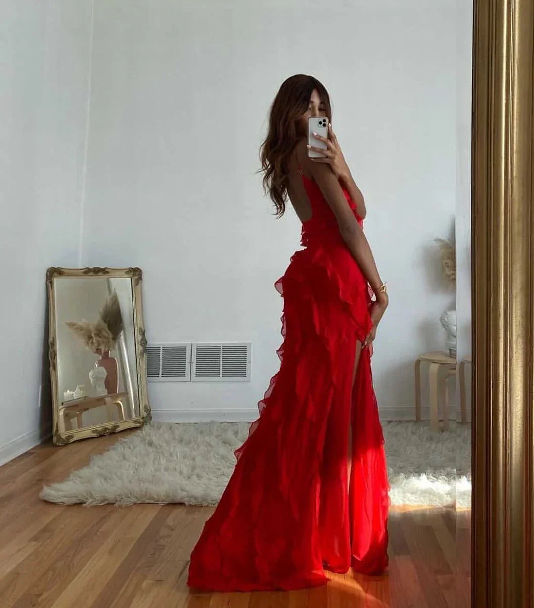 Lottie | Elegantes Maxikleid Red | FormaLuxe