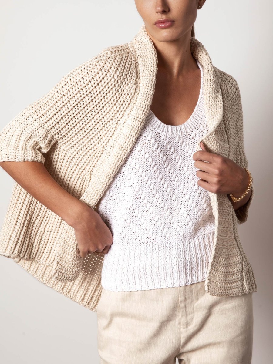 The Fida Handknit Shrug – Sweaters | FormaLuxe
