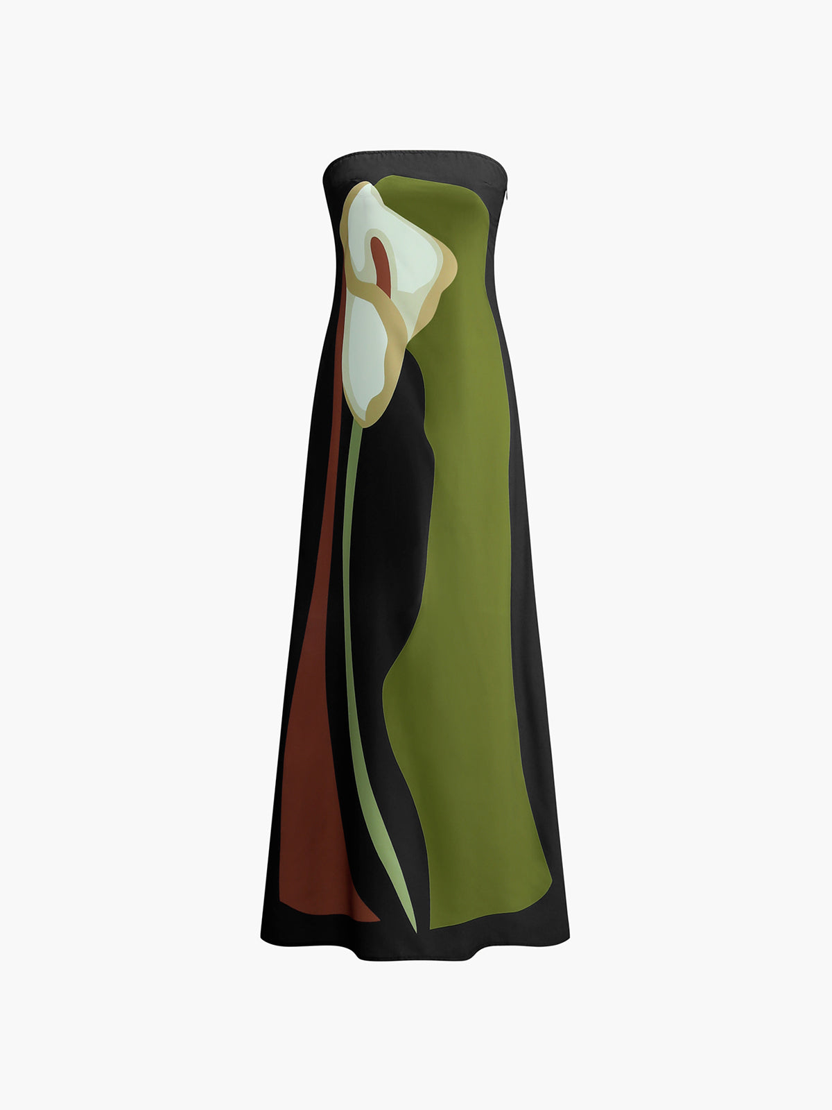 Harper | Trägerloses Maxikleid Grün | FormaLuxe