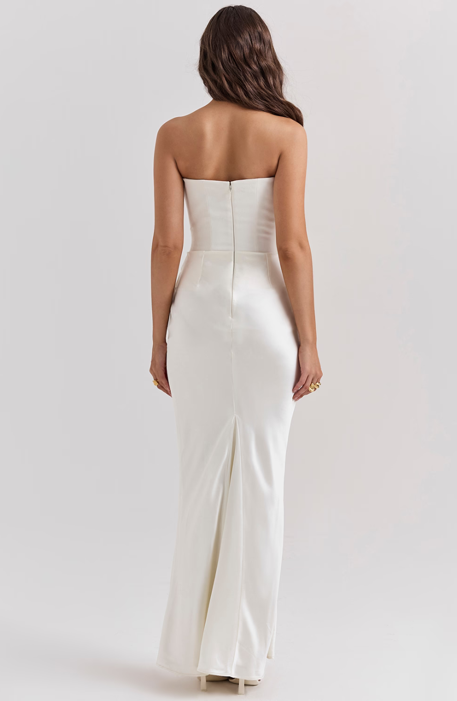 Tessa | Trägerloses Maxikleid Black | FormaLuxe
