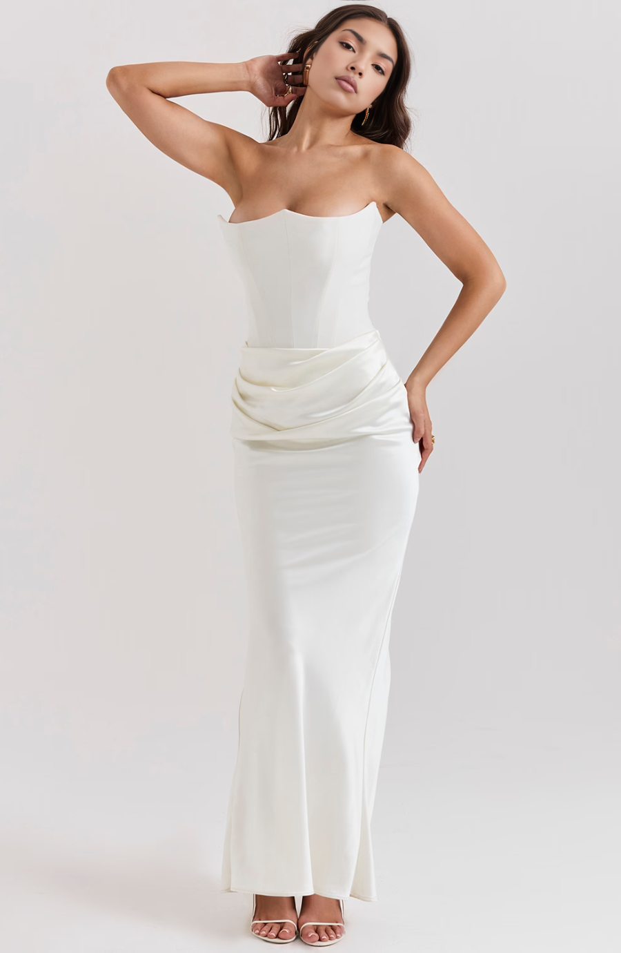 Tessa | Trägerloses Maxikleid Black | FormaLuxe