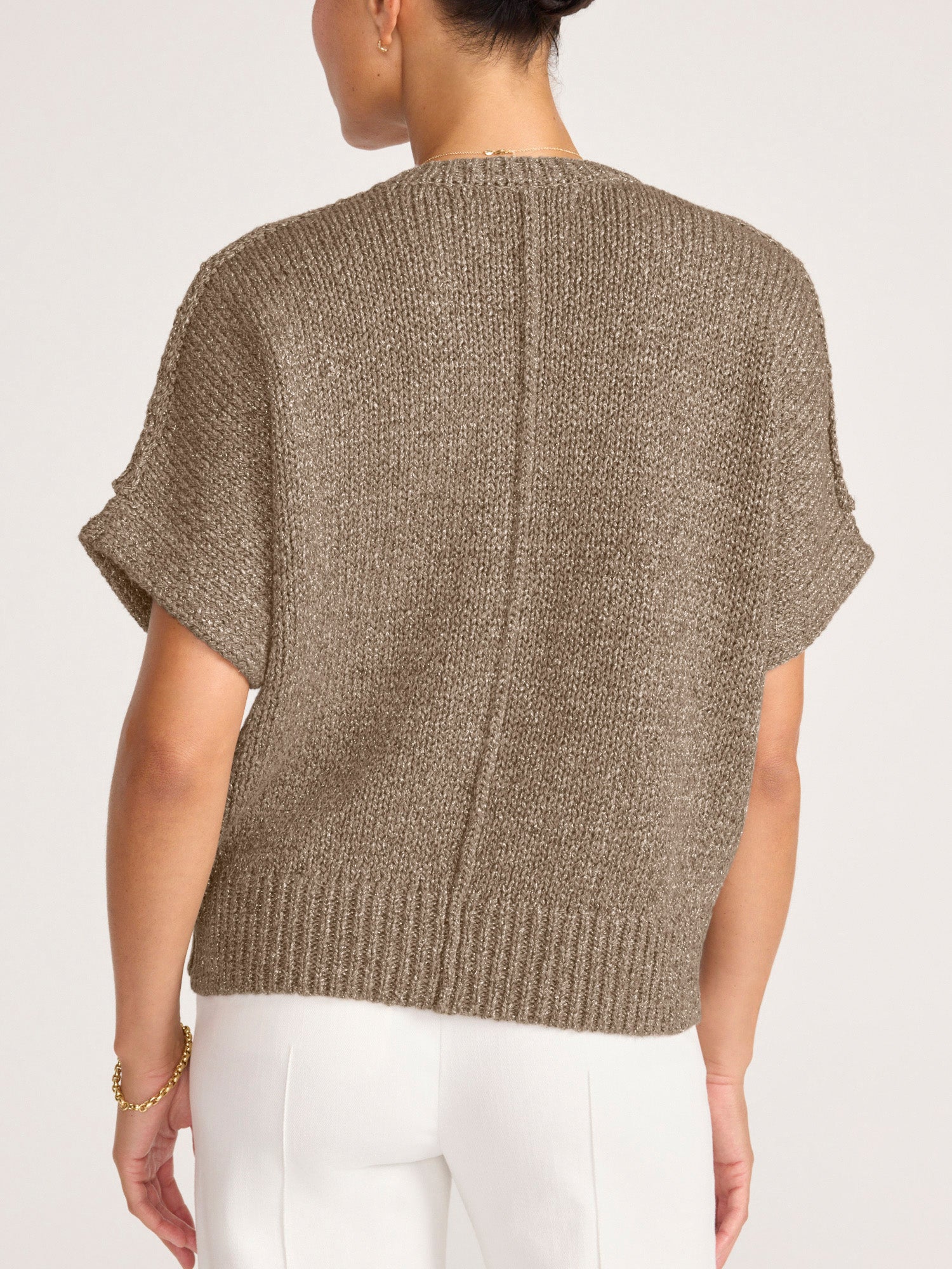 The Gaia Metallic Tee – Tops | FormaLuxe