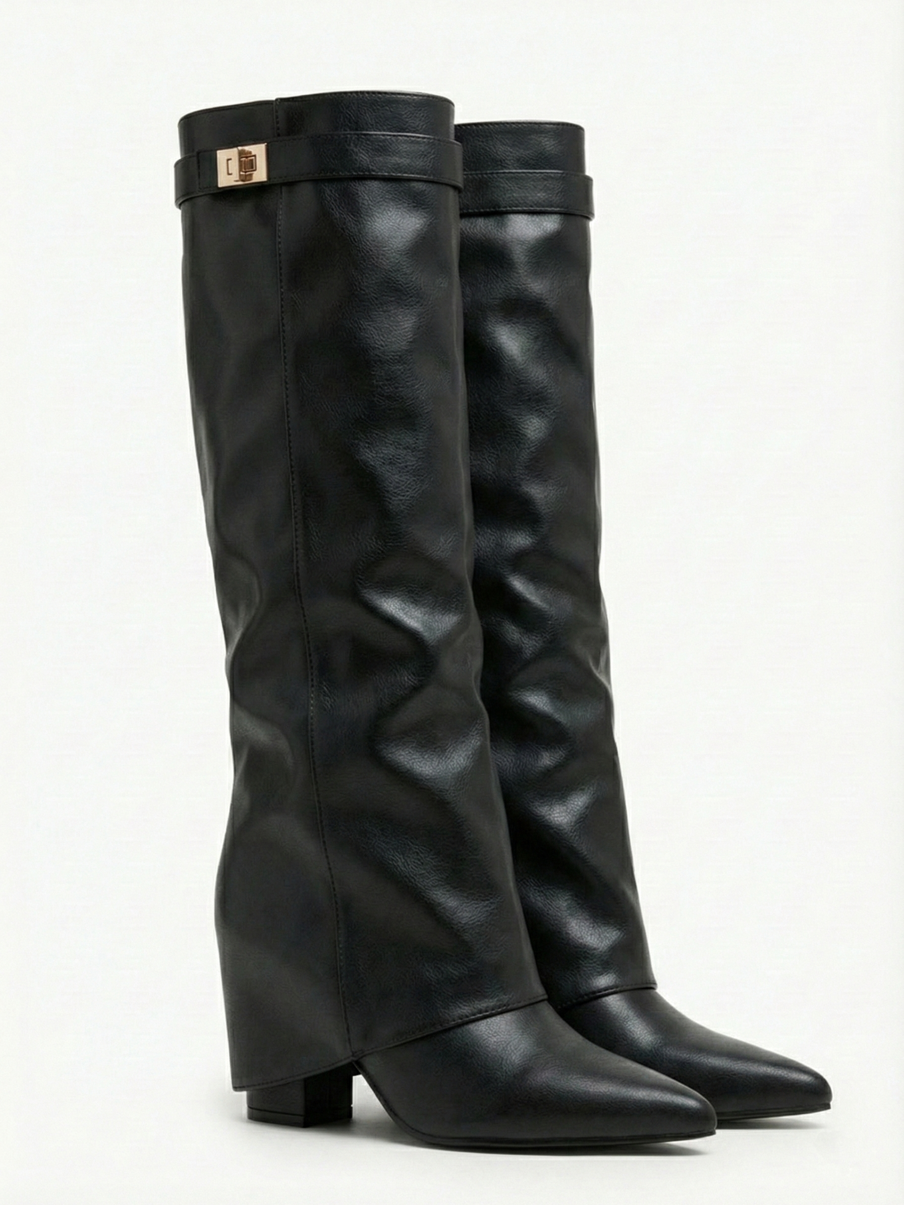 Leeds | Bottes hautes souples en similicuir Noir | FormaLuxe