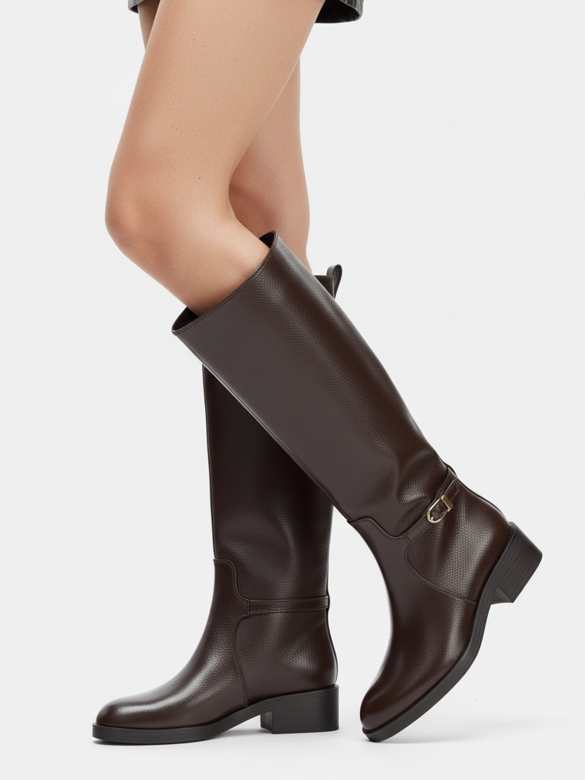 Bristol | Bottes d'équitation classiques marron en similicuir Brun | FormaLuxe