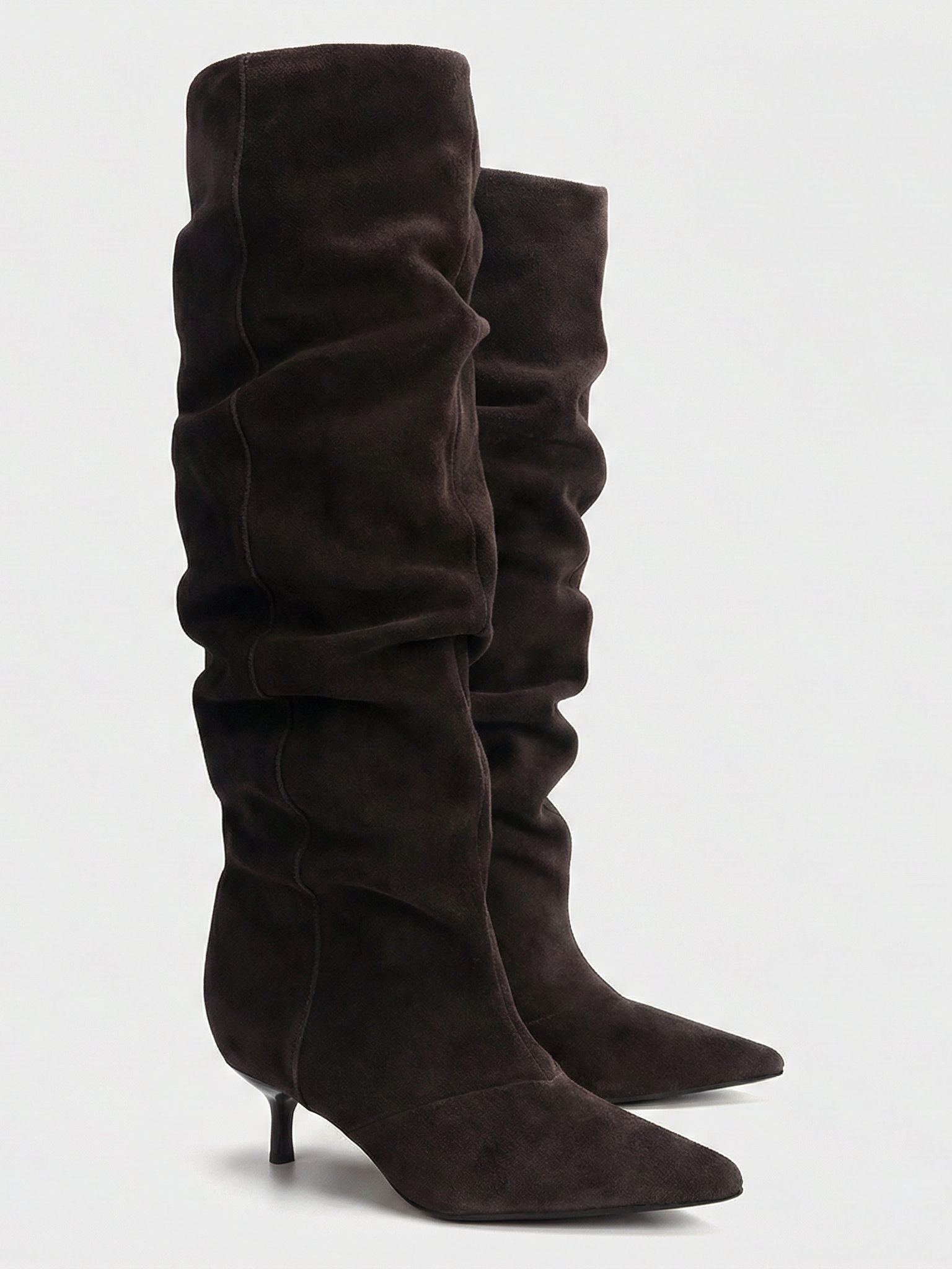 Allyson | Bottes souples à talons hauts jusqu'aux genoux Brun | FormaLuxe