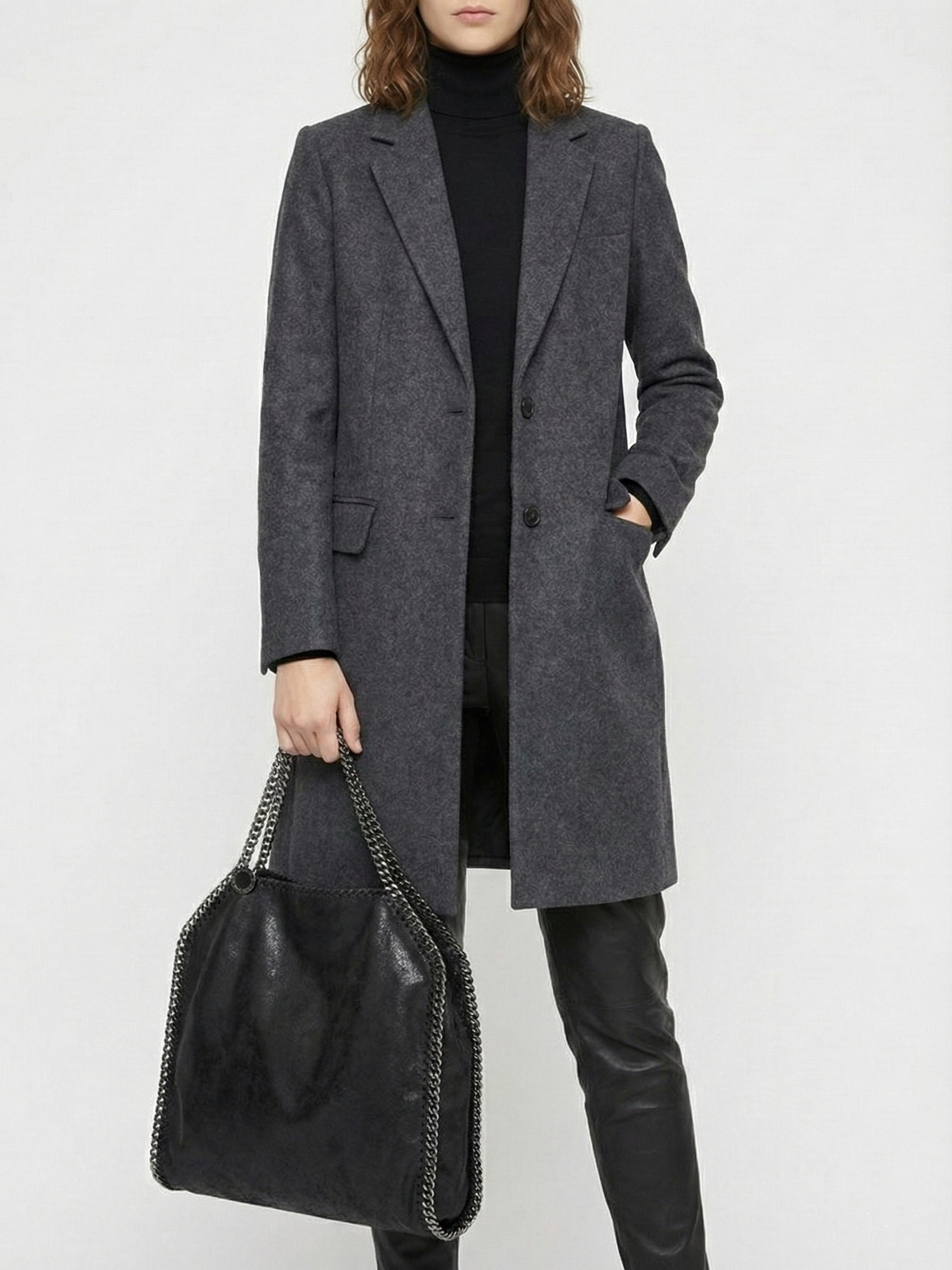 Skyla | Chain Strap Soft Faux Leather Tote Bag Black | FormaLuxe