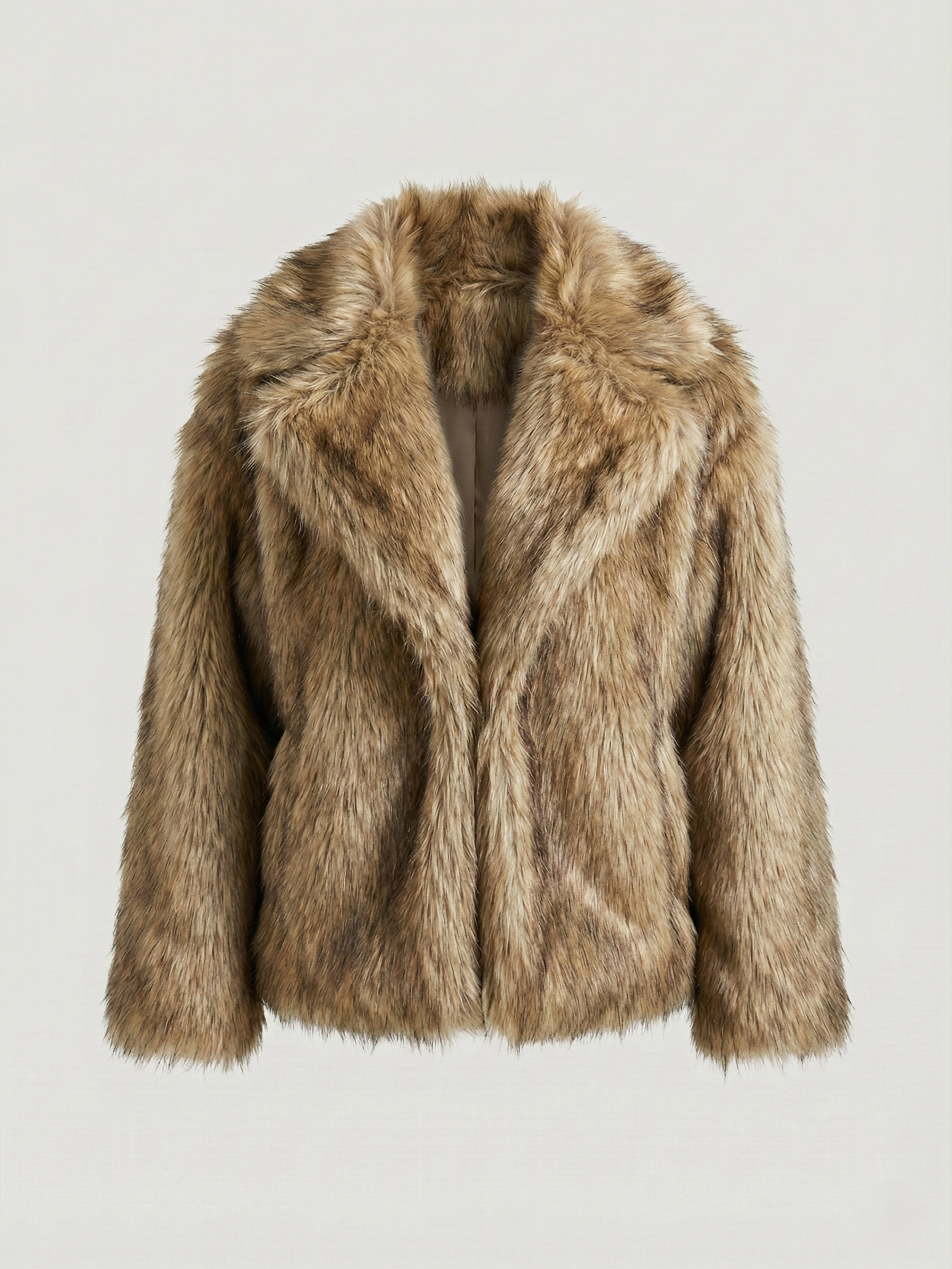 Emily | Veste d'hiver courte en fausse fourrure Brun | FormaLuxe