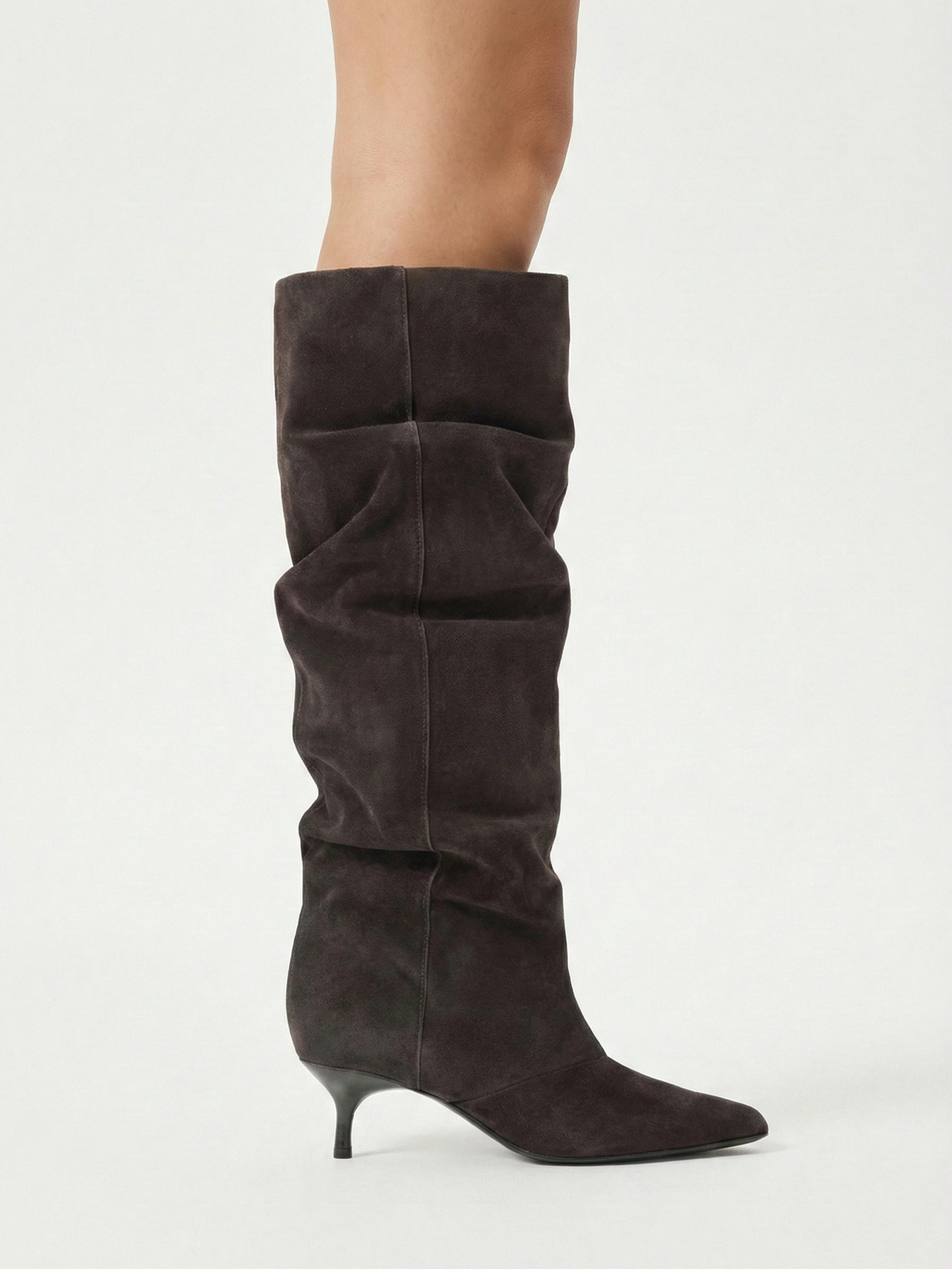 Allyson | Bottes souples à talons hauts jusqu'aux genoux Brun | FormaLuxe