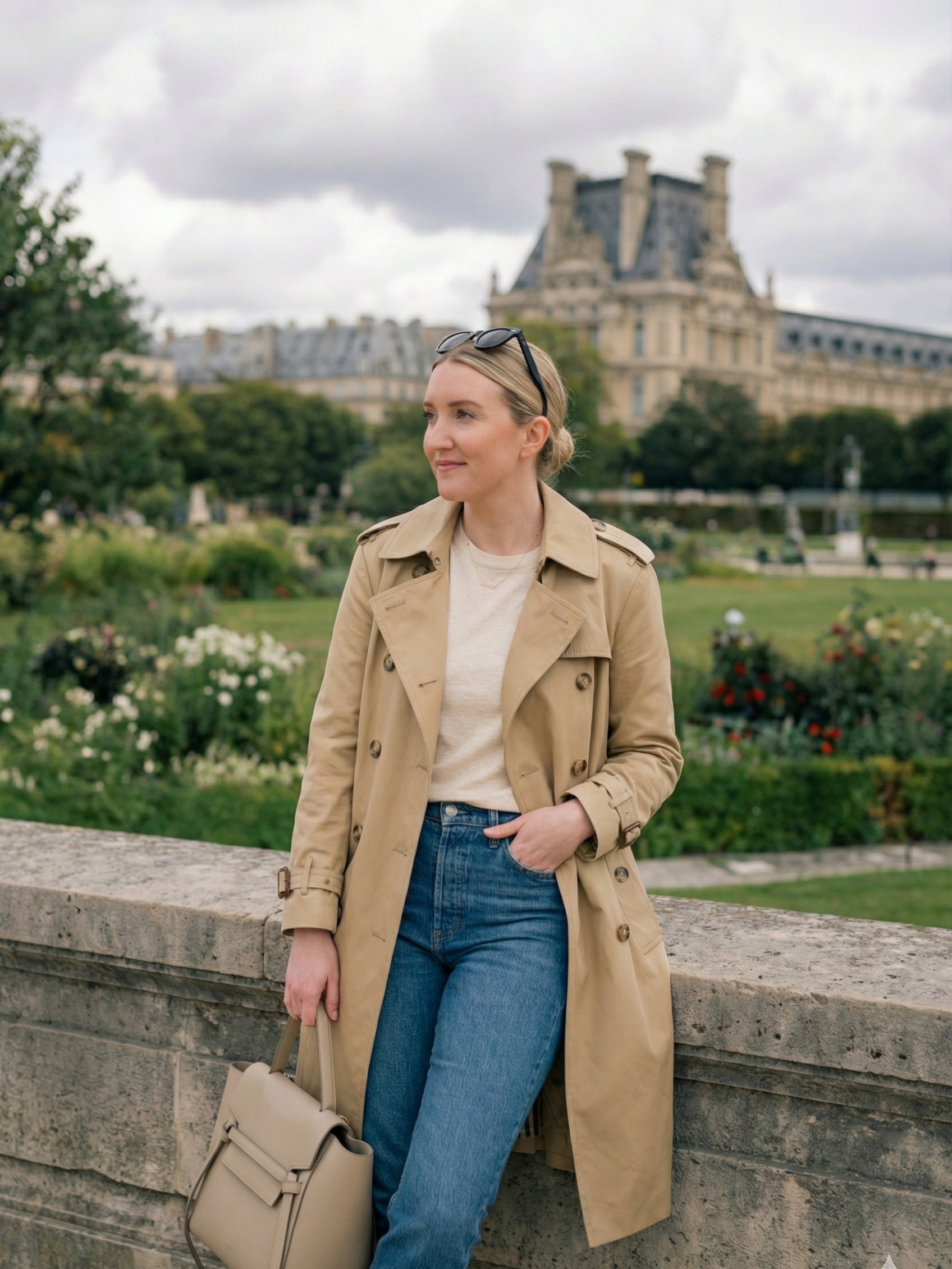 Letifen | Trench-coat croisé ceinturé Kaki | FormaLuxe