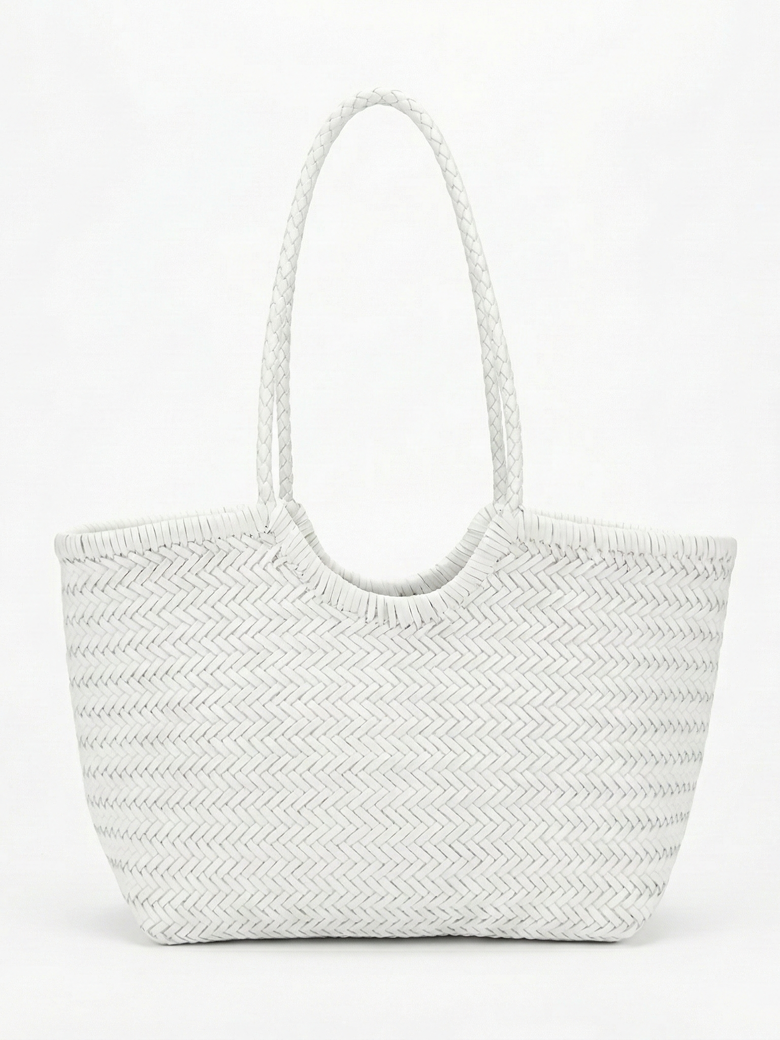 April | Woven Oversized Tote Bag Dark Brown | FormaLuxe