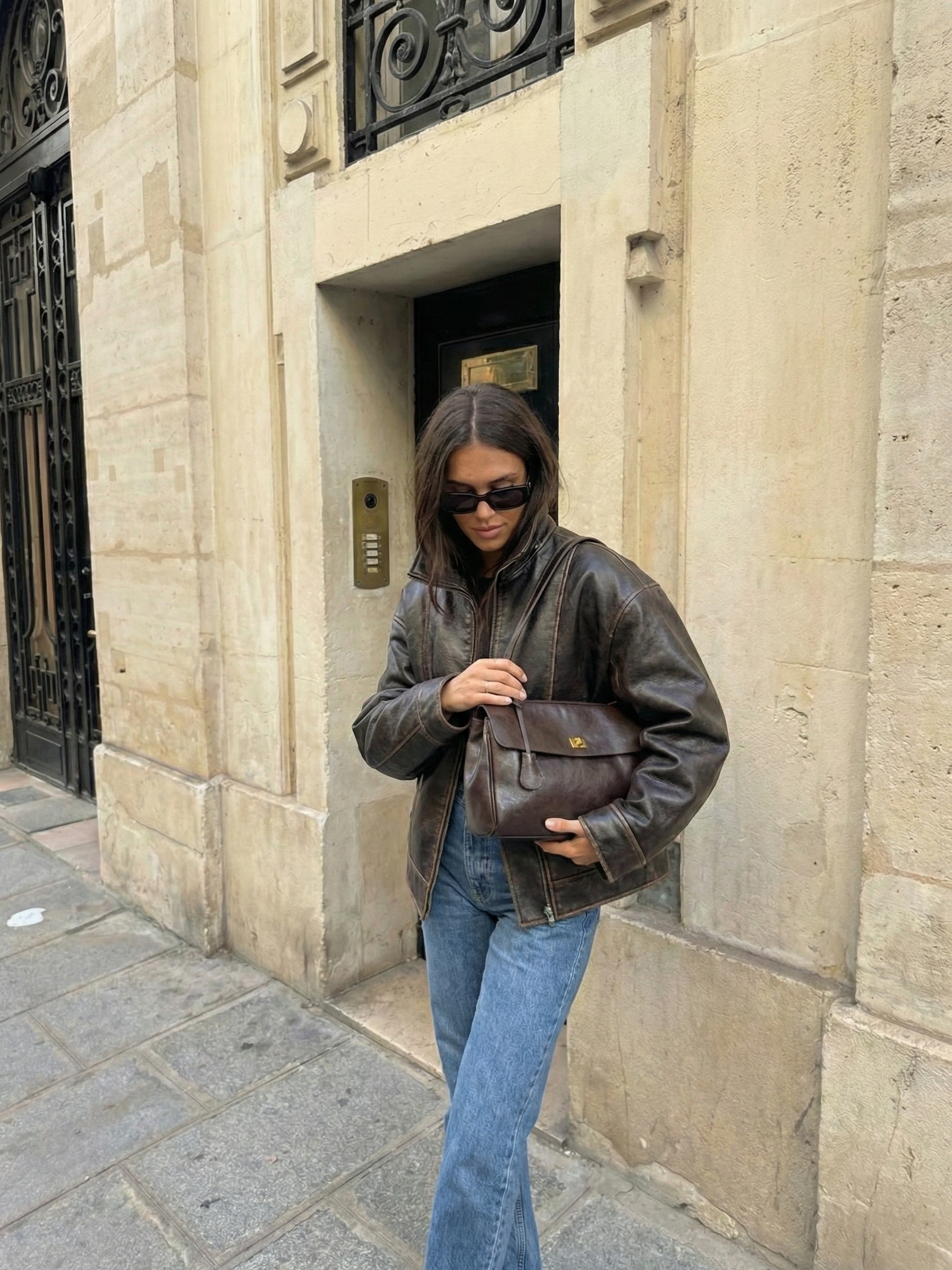Cecil | Structured Shoulder Bag Dark Brown | FormaLuxe