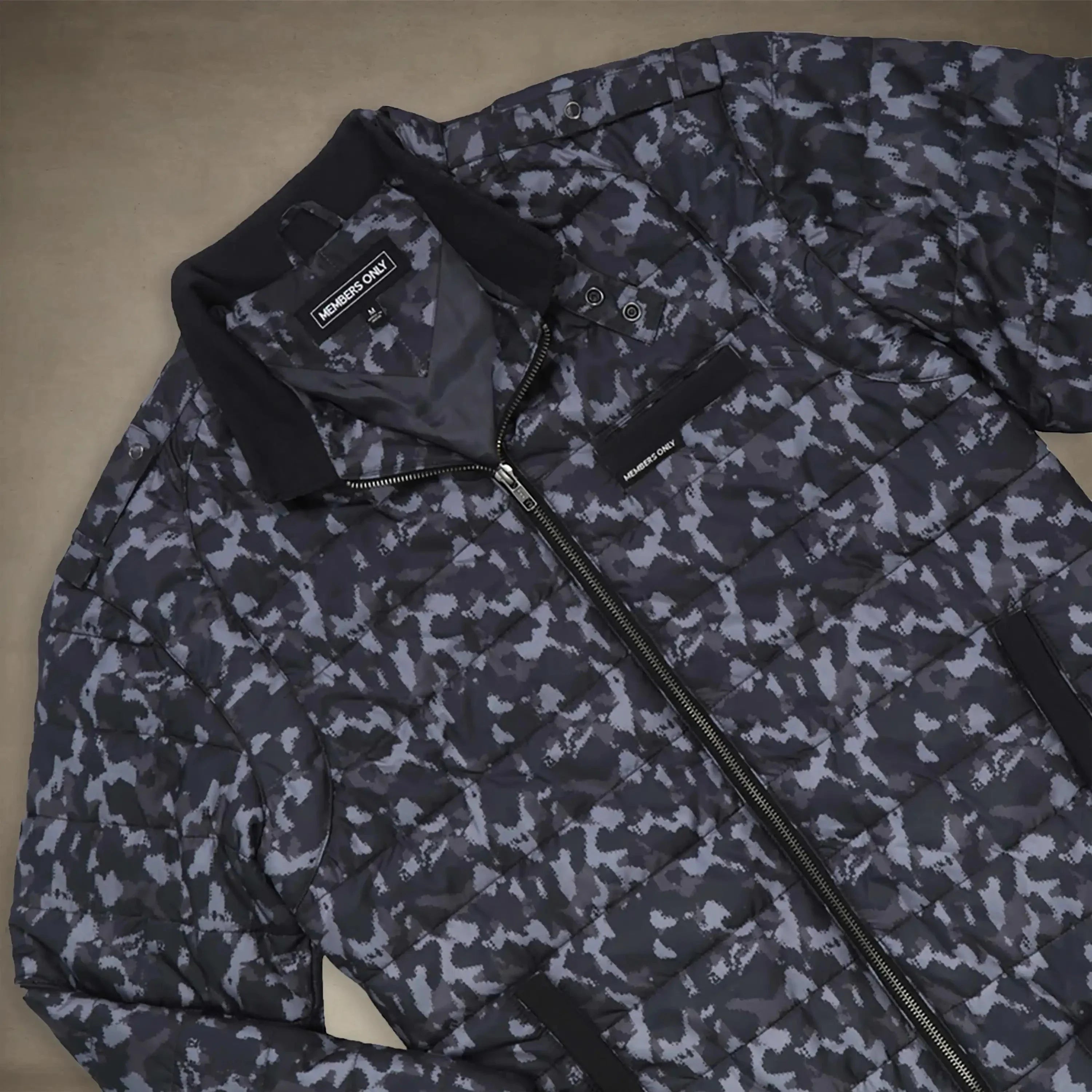 Women's SoHo Oversized Quilted Jacket Black Camo – Women's Iconic Jacket | FormaLuxe
