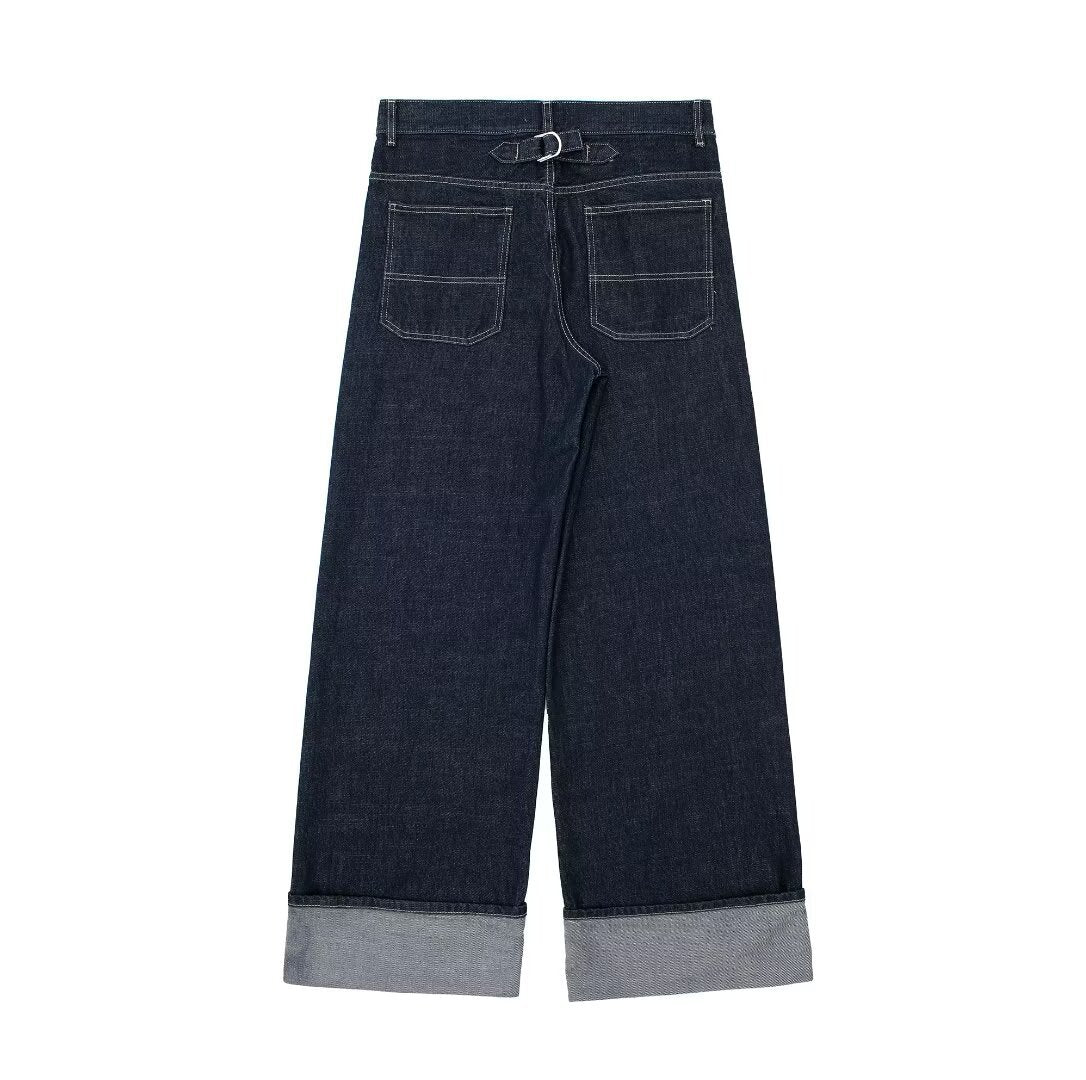 Wiese | Hochgekrempelte Hosen Denim | FormaLuxe