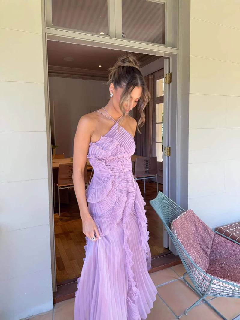 Junie | Charmantes Rüschenkleid Lila | FormaLuxe