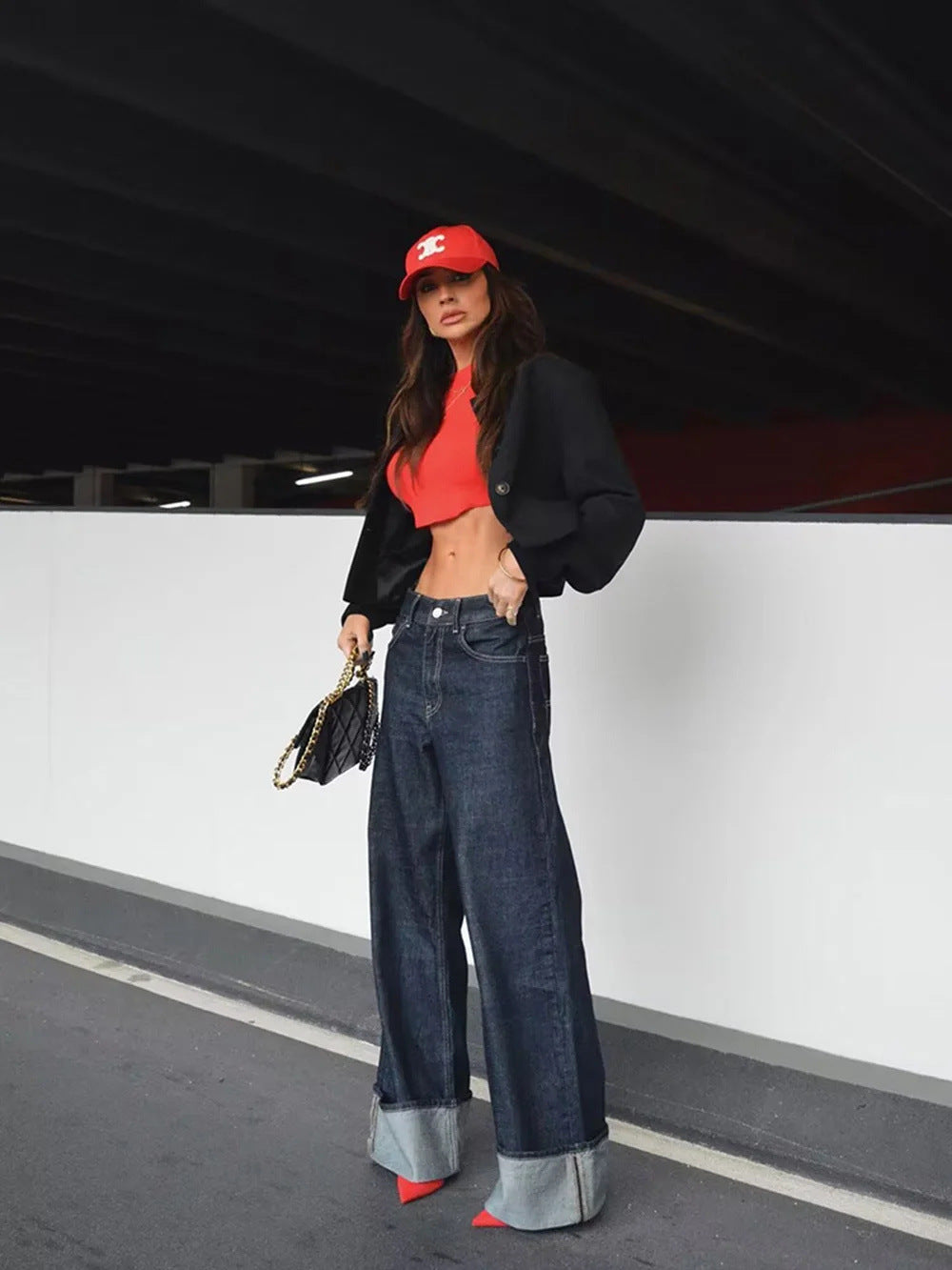 Wiese | Hochgekrempelte Hosen Denim | FormaLuxe