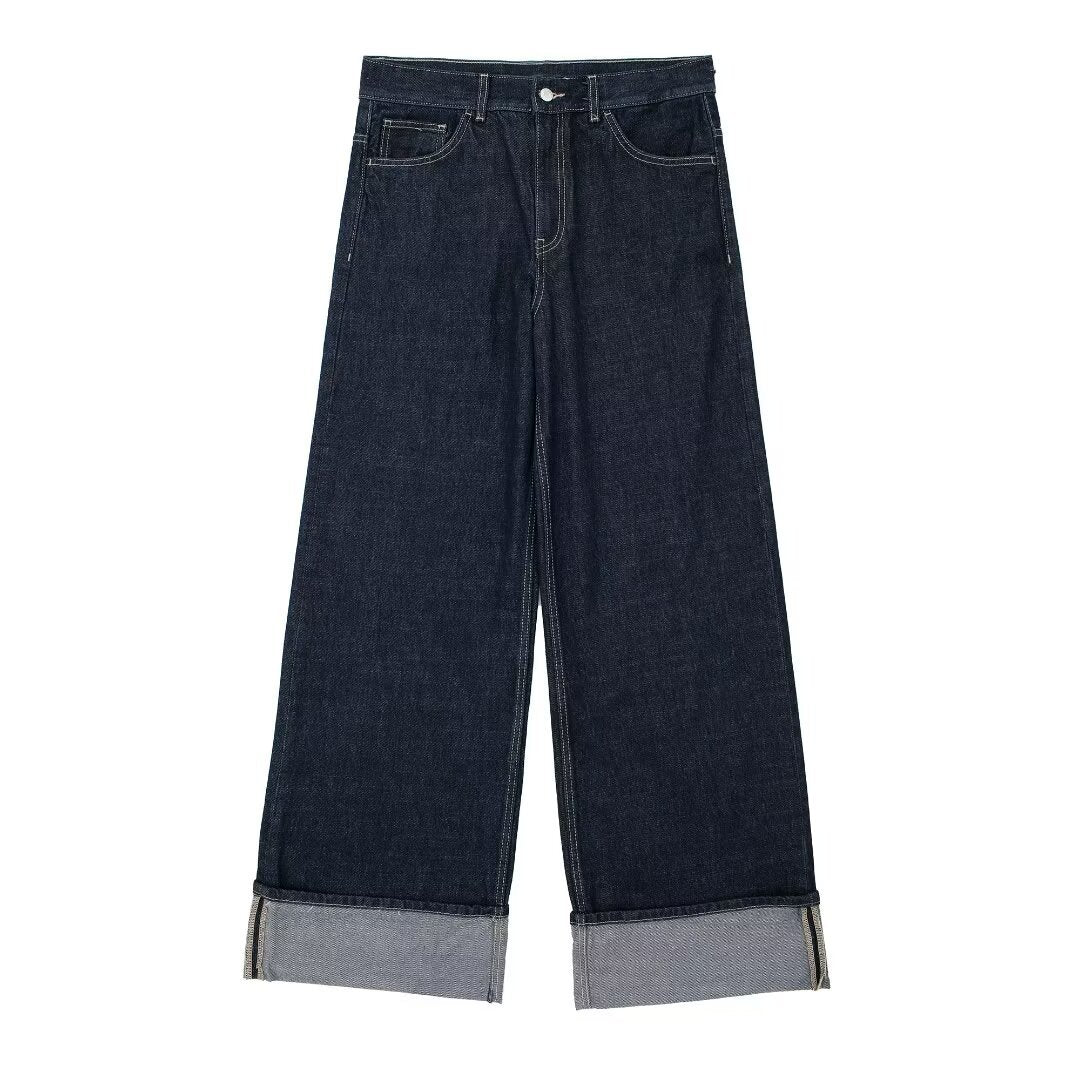 Wiese | Hochgekrempelte Hosen Denim | FormaLuxe