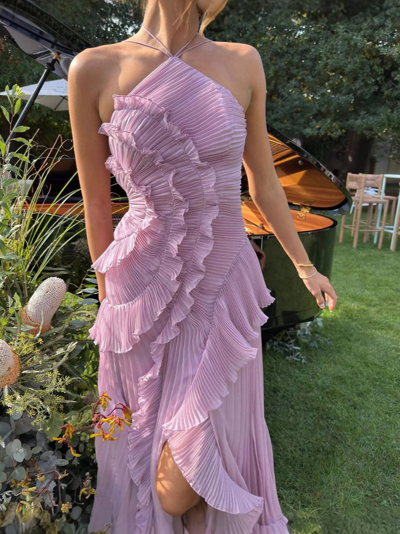 Junie | Charmantes Rüschenkleid Lila | FormaLuxe