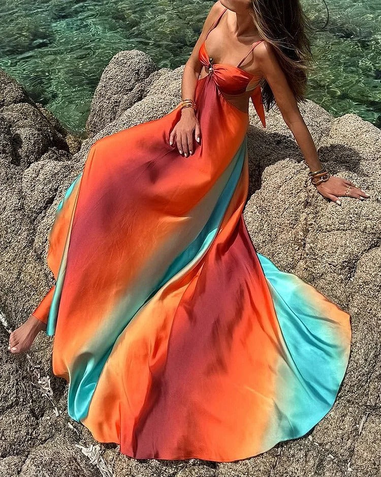 Harlow | Maxikleid Sunset Mehrfarbig | FormaLuxe
