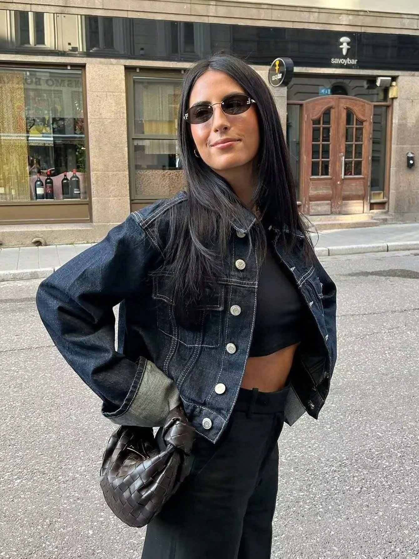 Meadow | Rollkragenjacke mit langen Ärmeln Denim | FormaLuxe