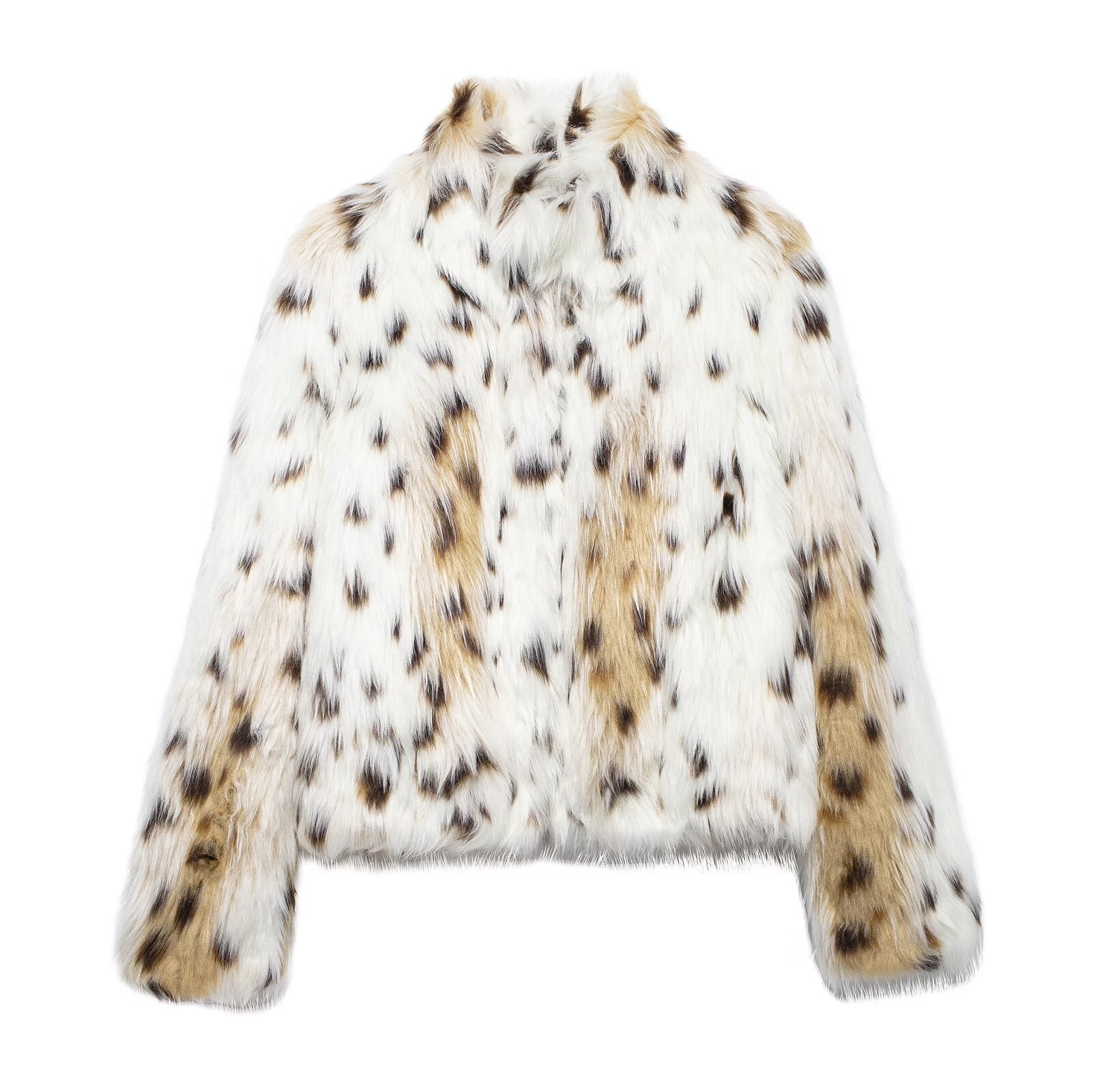 Zoe | Oversized Faux Fur Jacket Brown | FormaLuxe