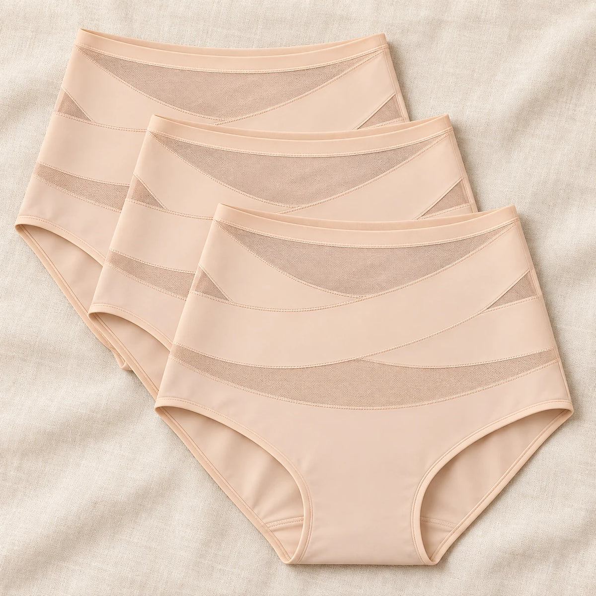 Bauchweg-Slip Damen Ida – 3er-Pack in Hautfarben | FormaLuxe