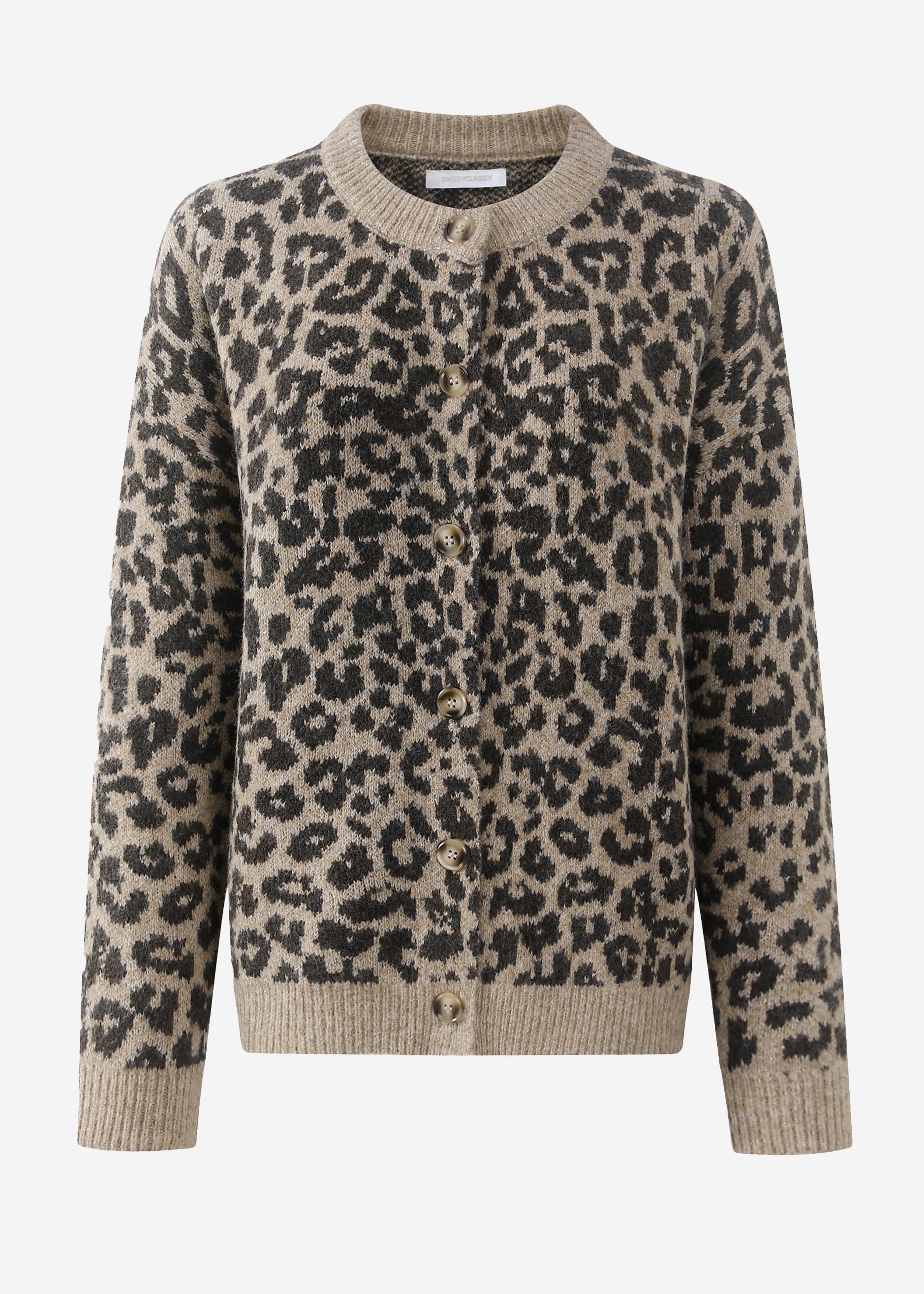 Cardigan mit Leo-Muster - braun – Bekleidung > Cardigans | FormaLuxe