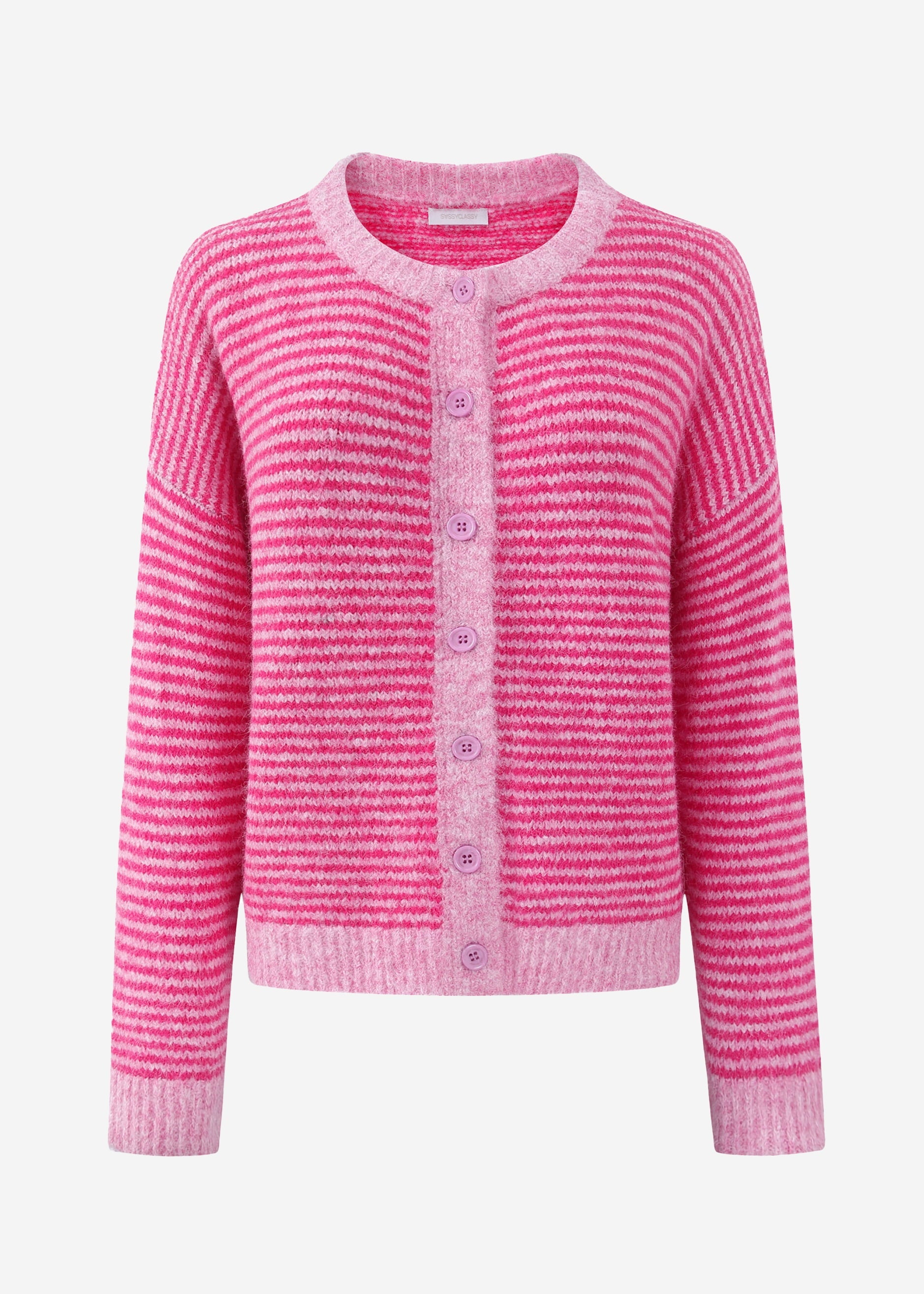 Gestreifter Cardigan - pink – Bekleidung > Cardigans | FormaLuxe