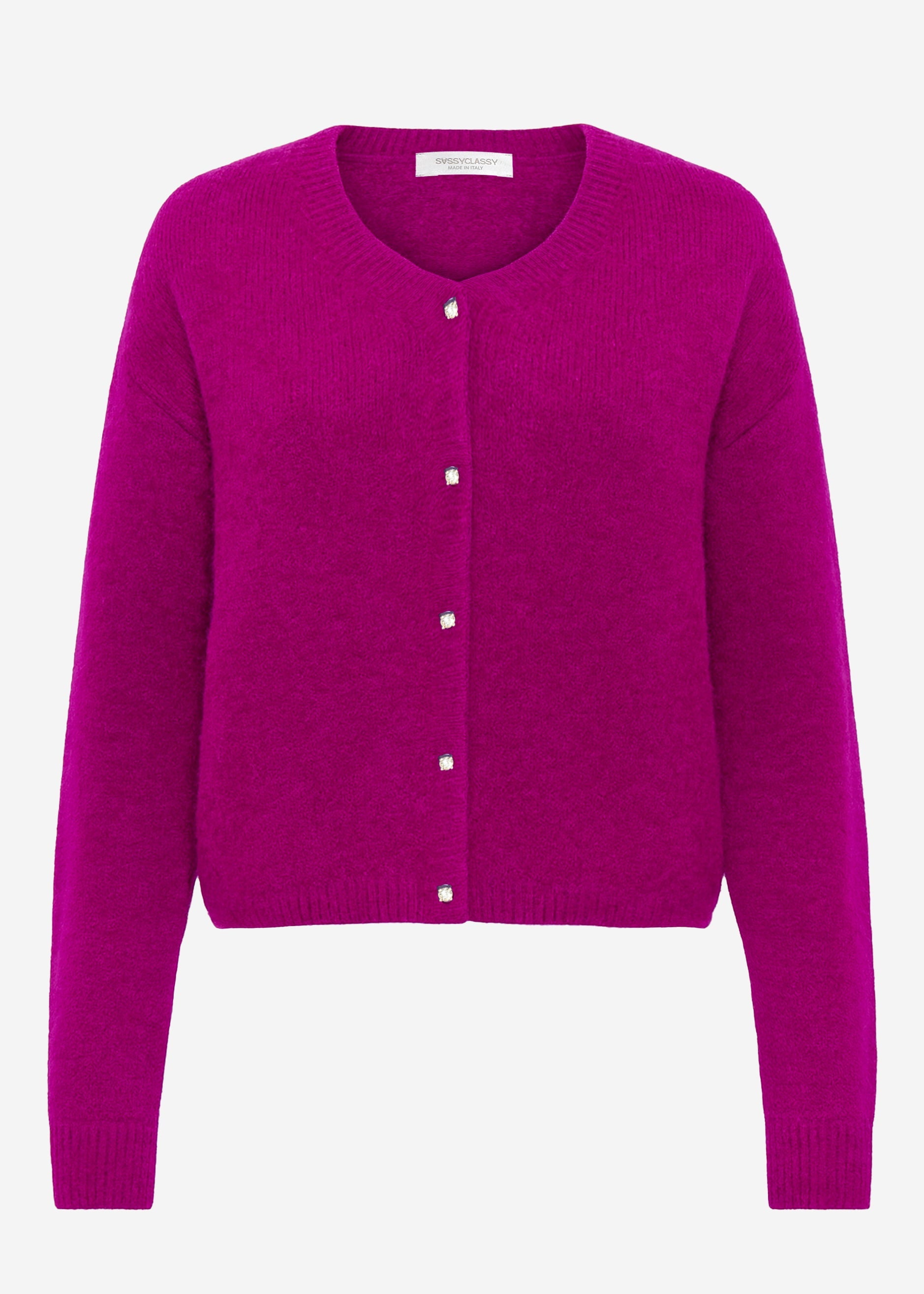 Weicher Strickcardigan mit Zierknöpfen - plum – Bekleidung > Cardigans | FormaLuxe