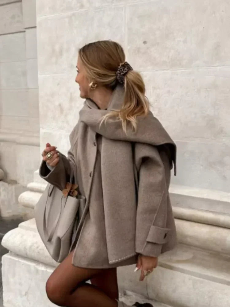Camilla - Tijdloze Oversized Wollen Jas | FormaLuxe
