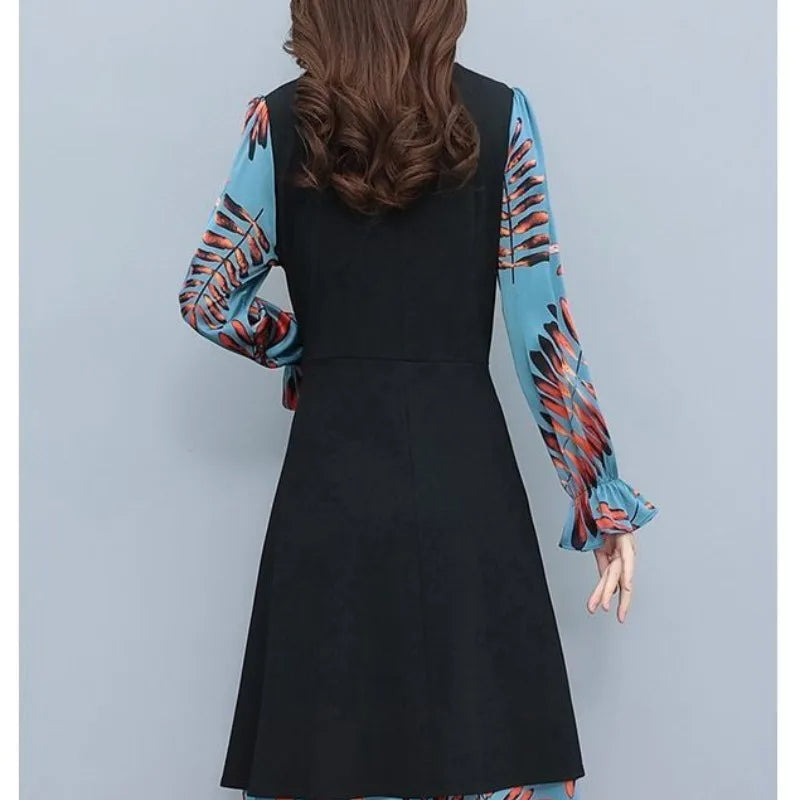 Herbst-/Winterkleid mit elegantem Stehkragen | FormaLuxe